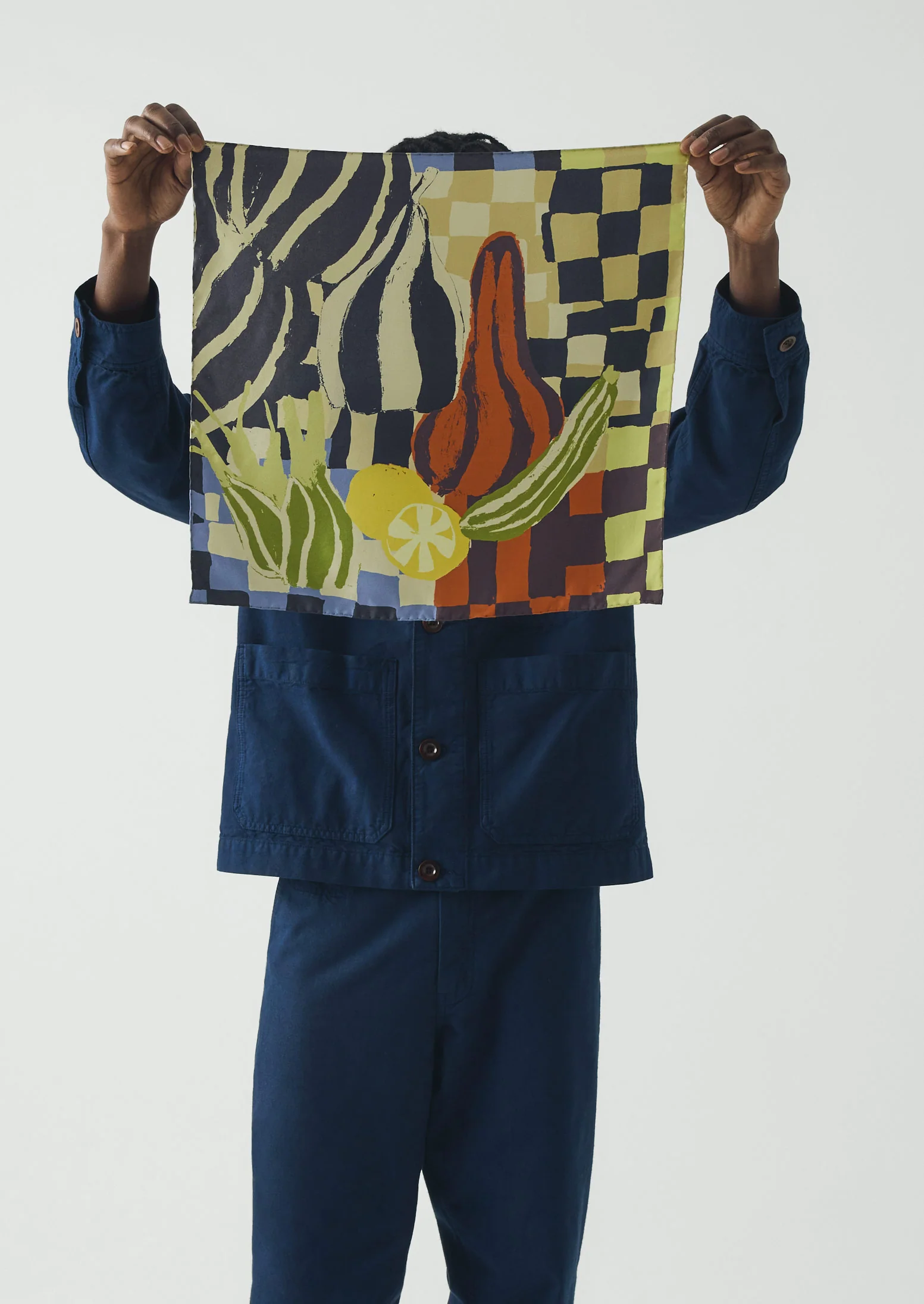 Abstract Still Life Silk Bandana | Multi - Image 5