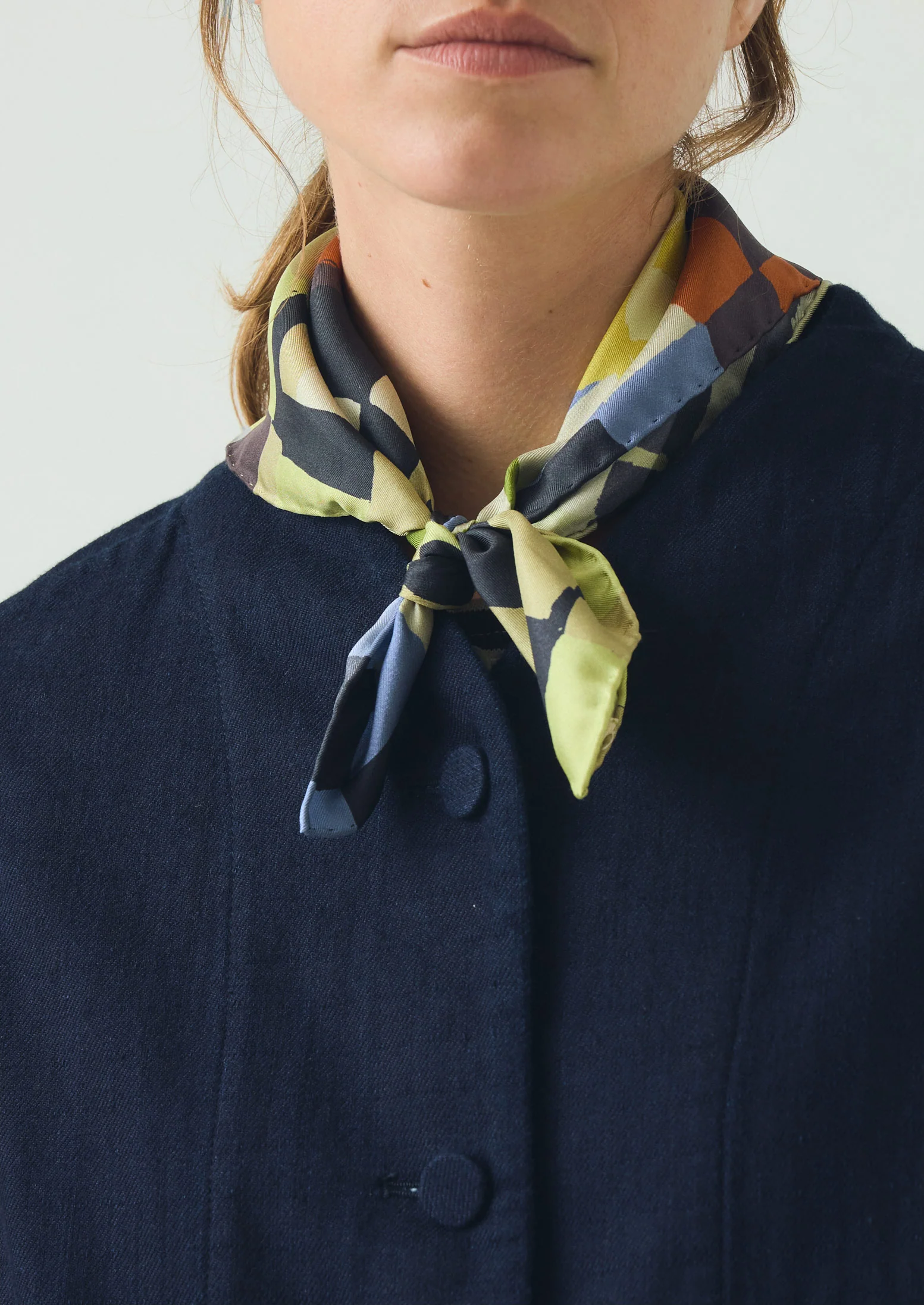 Abstract Still Life Silk Bandana | Multi - Image 6