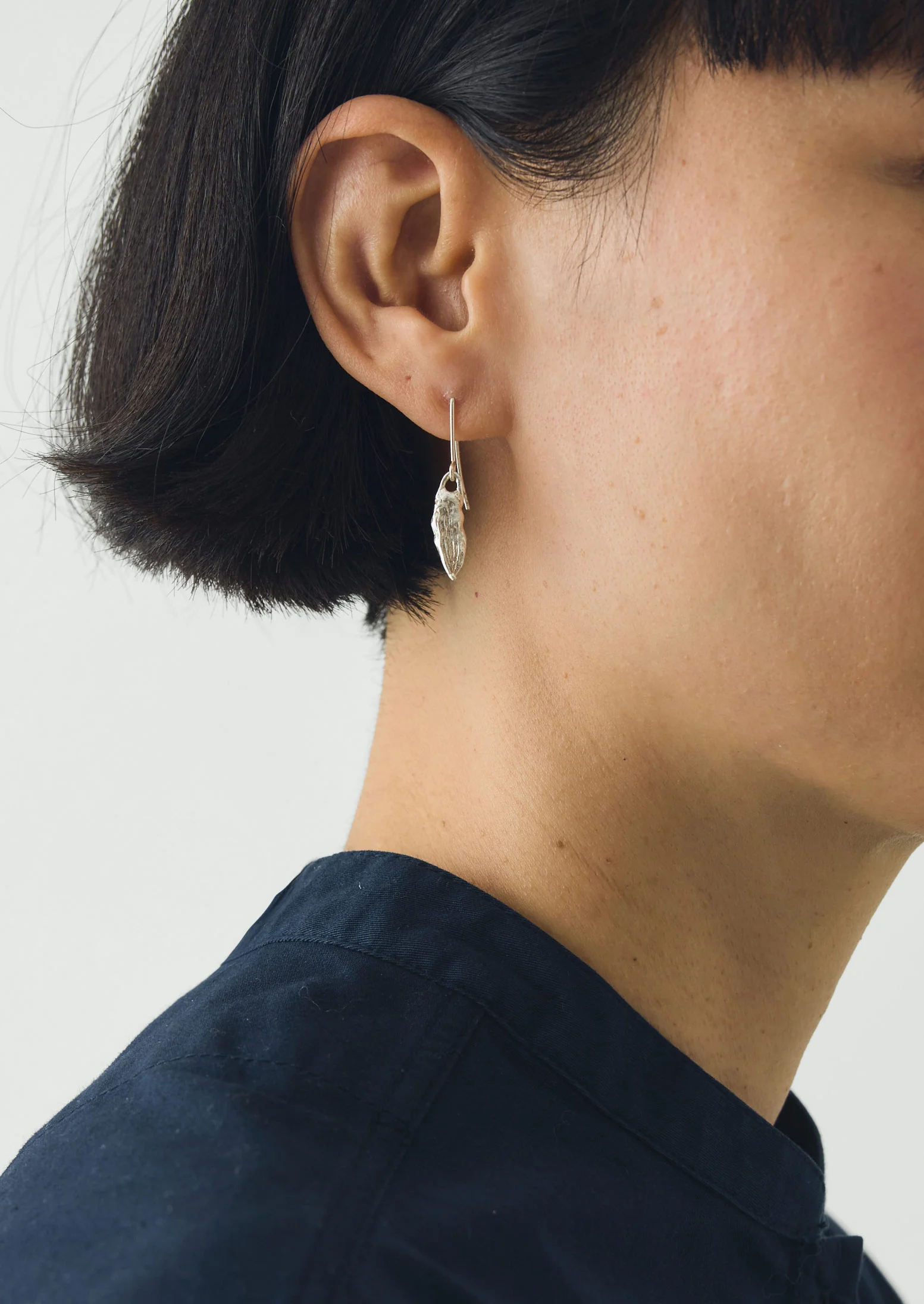 Alba Silver Cardamom Pod Earrings | Silver - Image 2