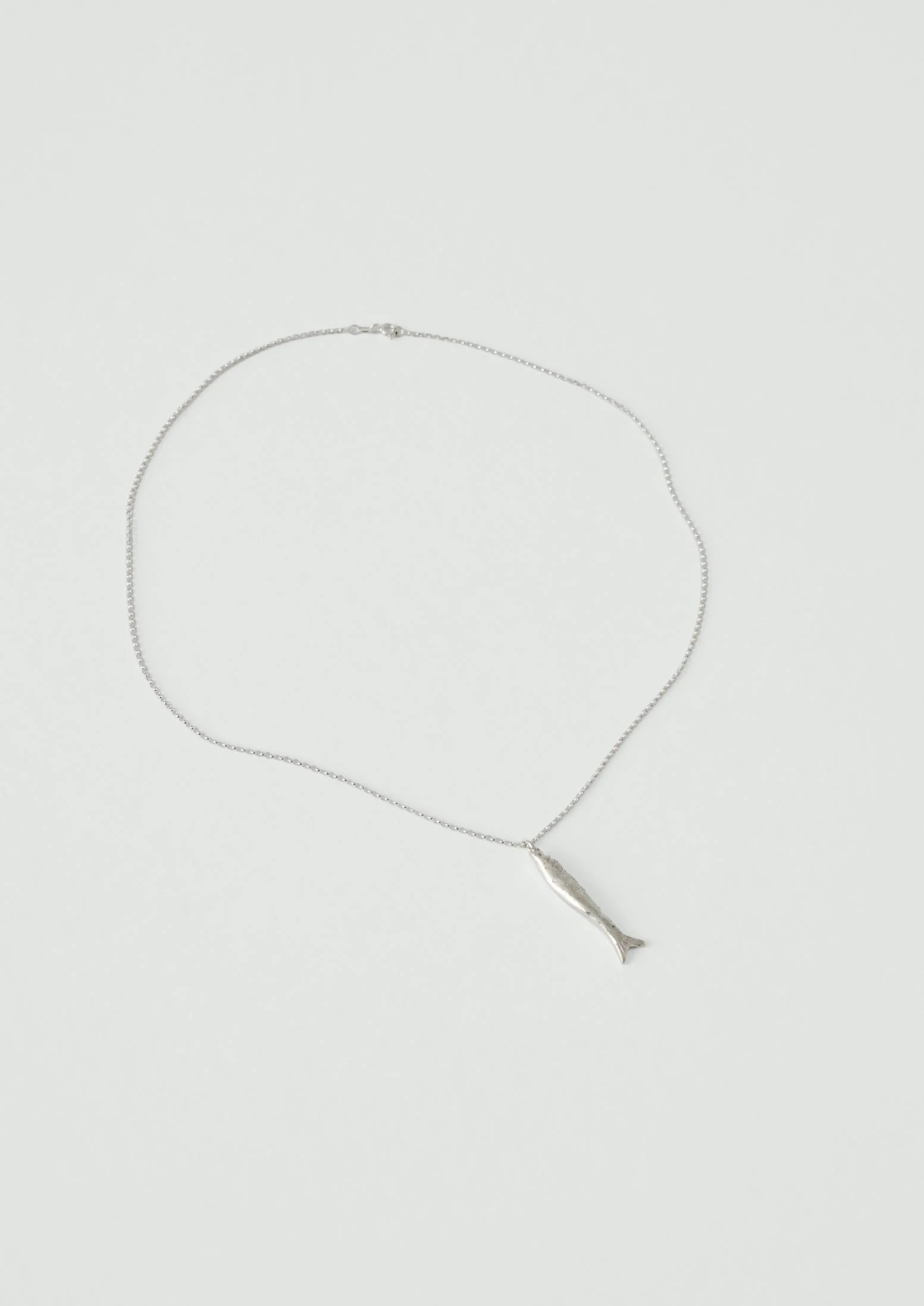 Alba Silver Fish Pendant Necklace | Silver - Image 6