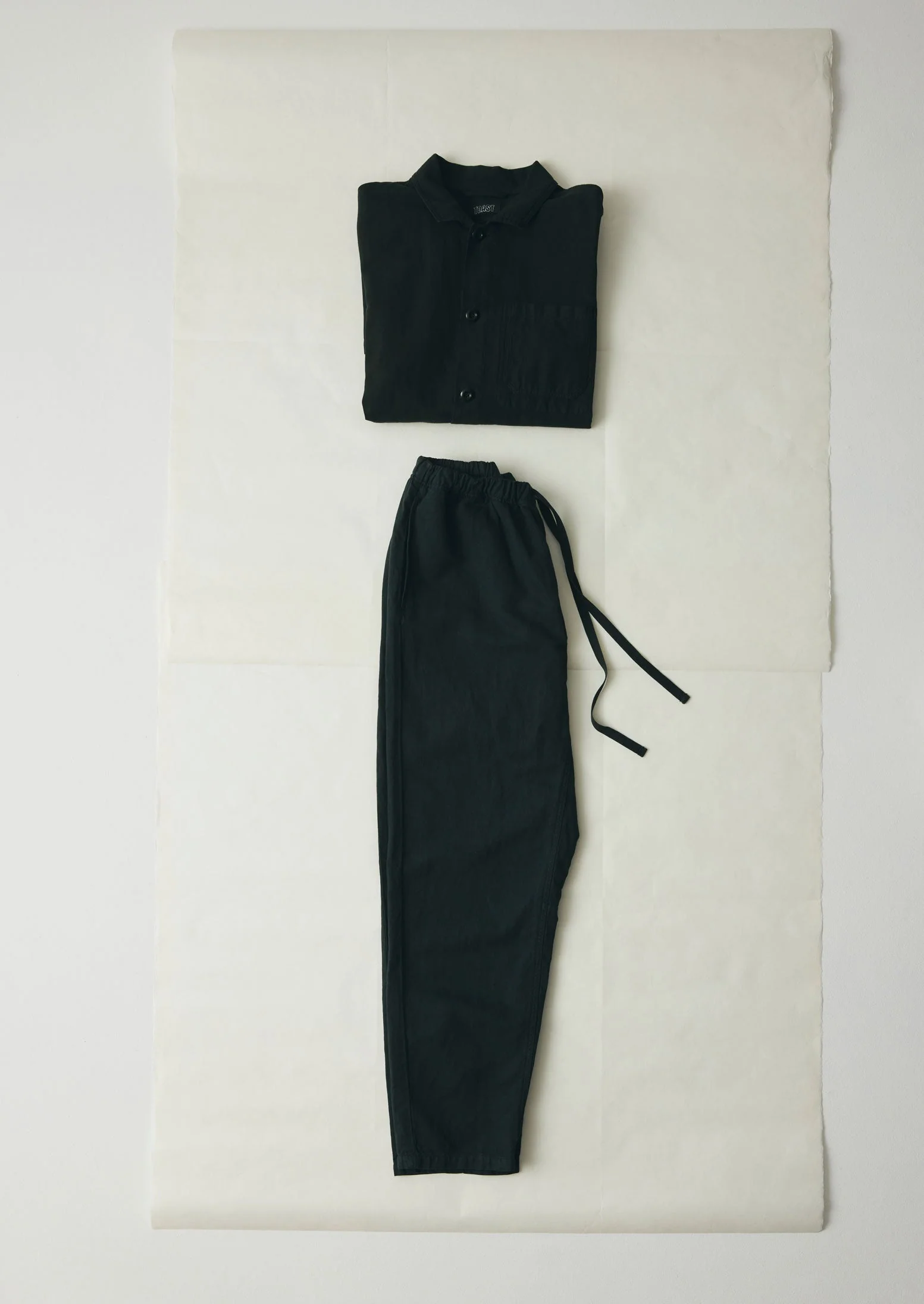 Alfie Garment Dyed Herringbone Trousers | Washed Black - Image 5