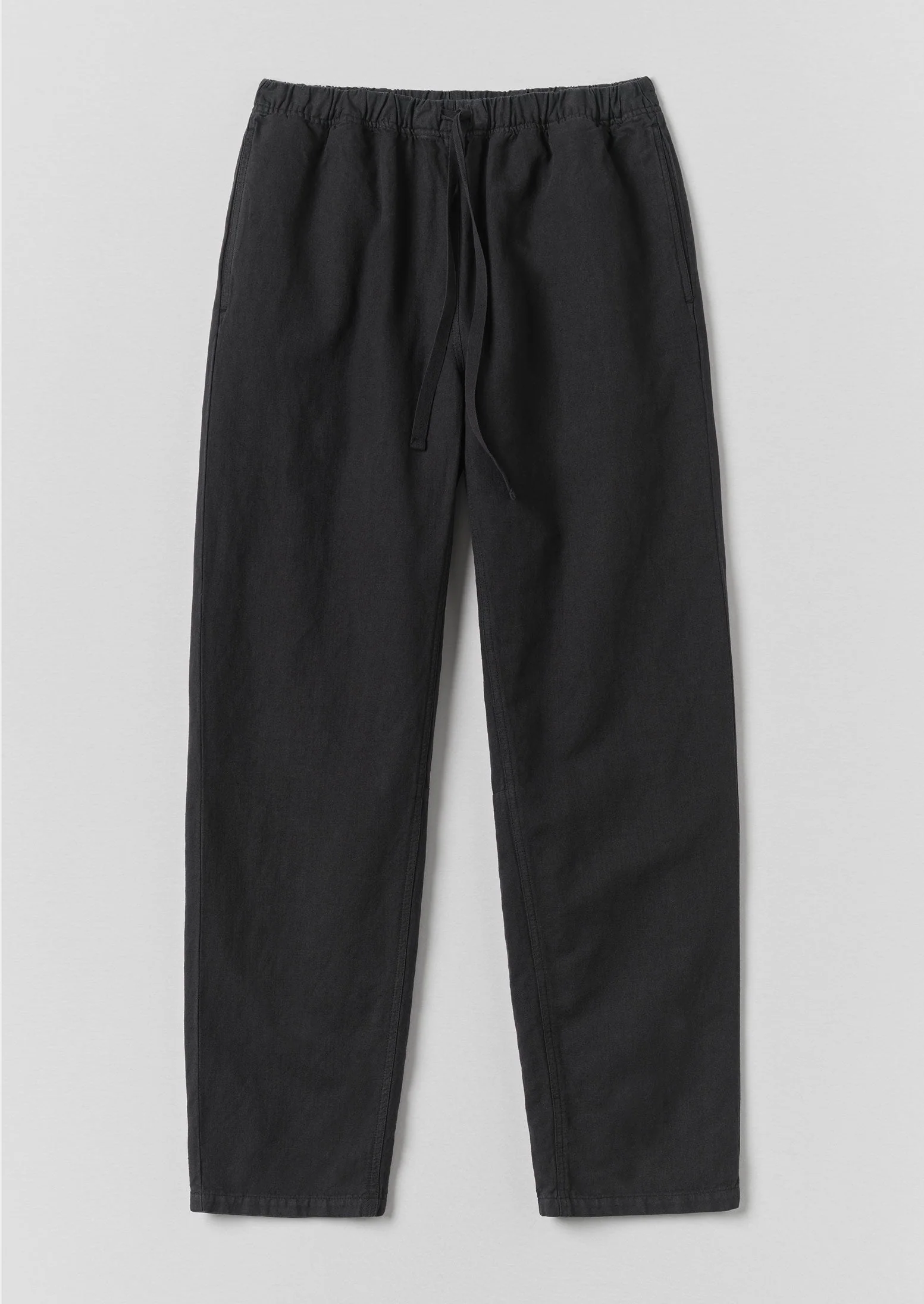 Alfie Garment Dyed Herringbone Trousers | Washed Black - Image 6