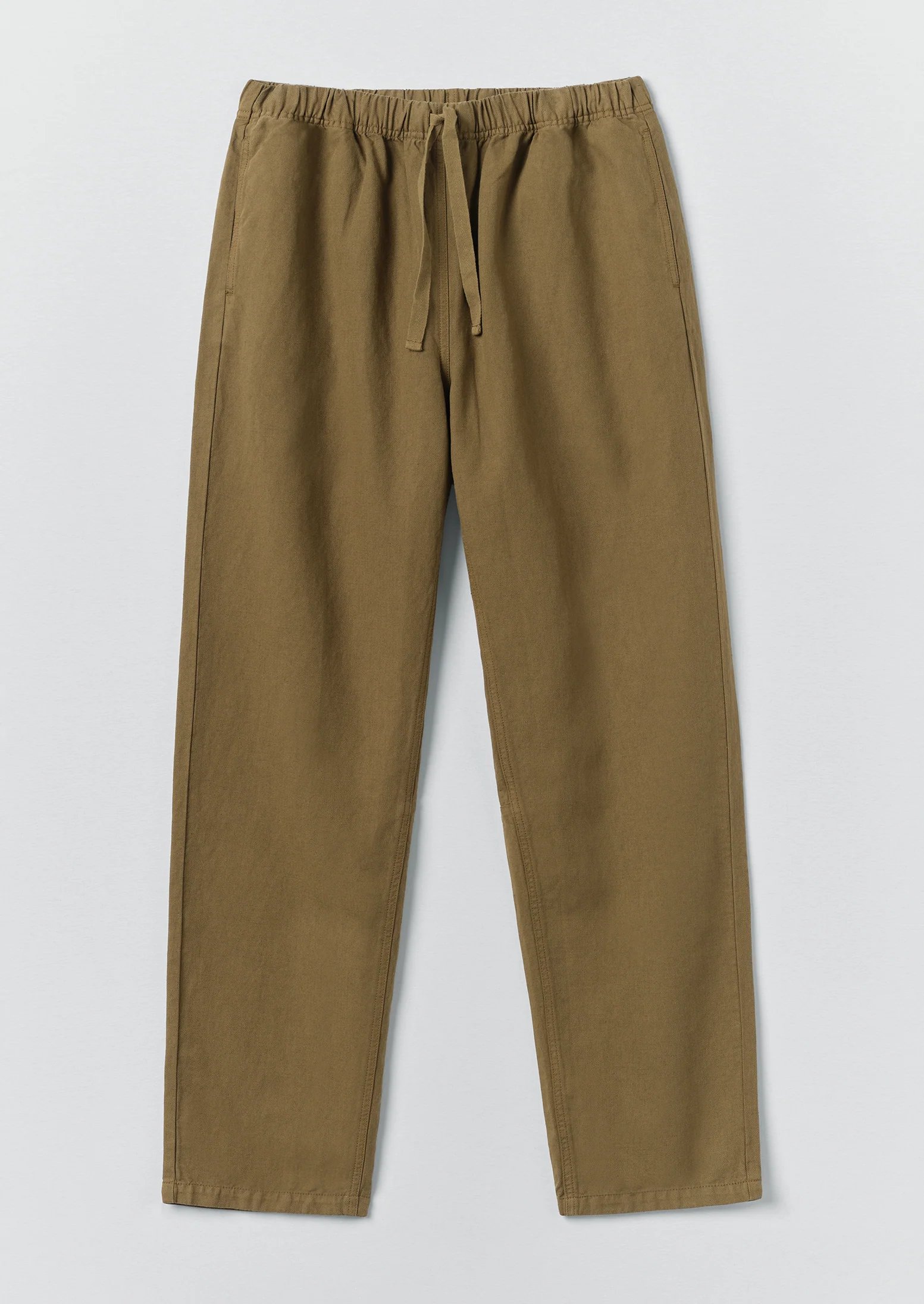 Alfie Garment Dyed Herringbone Trousers | Woodland Green - Image 8