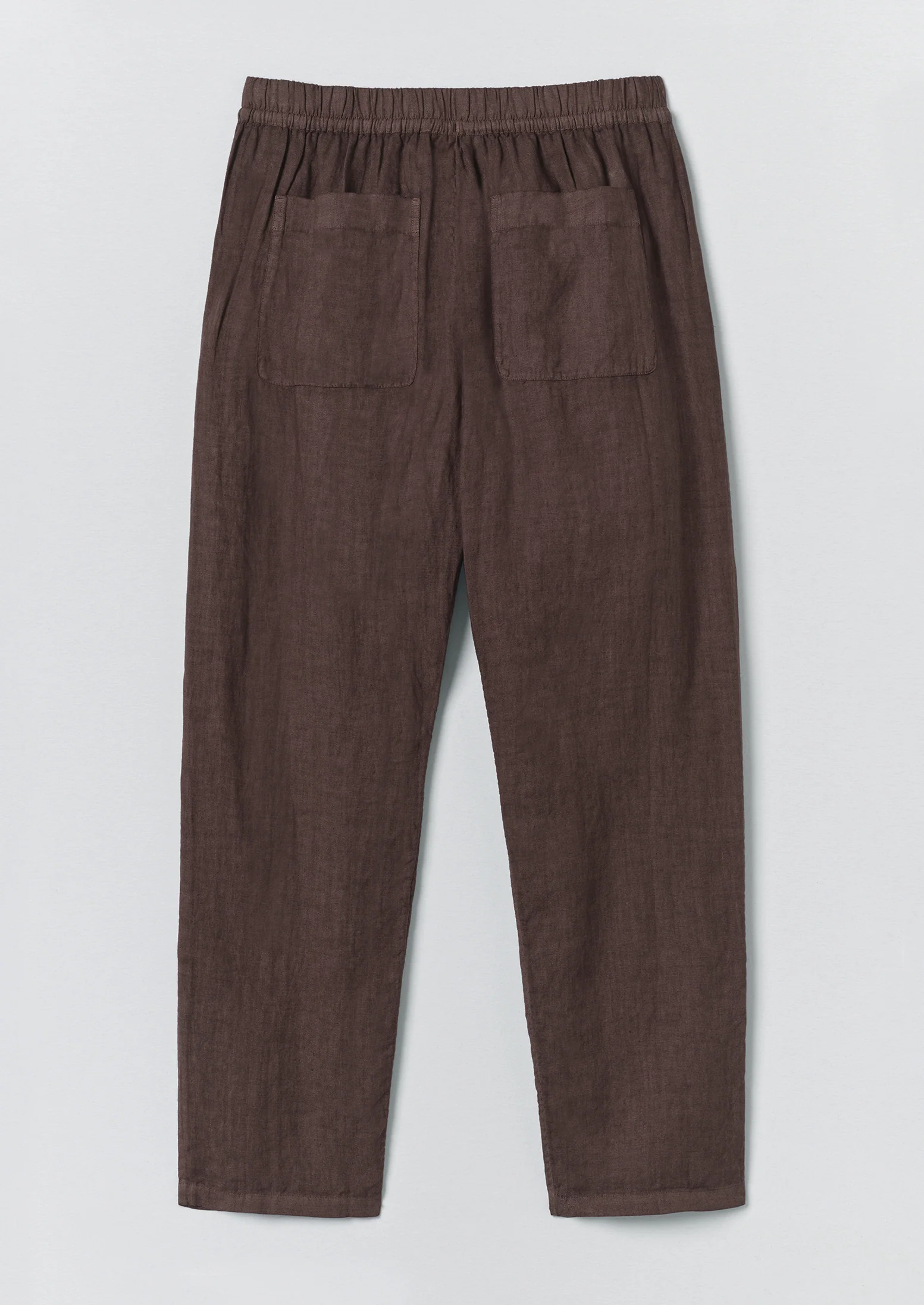 Alfie Garment Dyed Linen Trousers | Dark Russet - Image 6