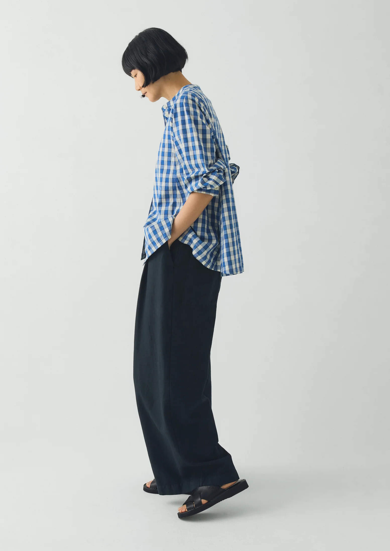 Alfresco Gingham Cotton Shirt | Pacific Blue - Image 5