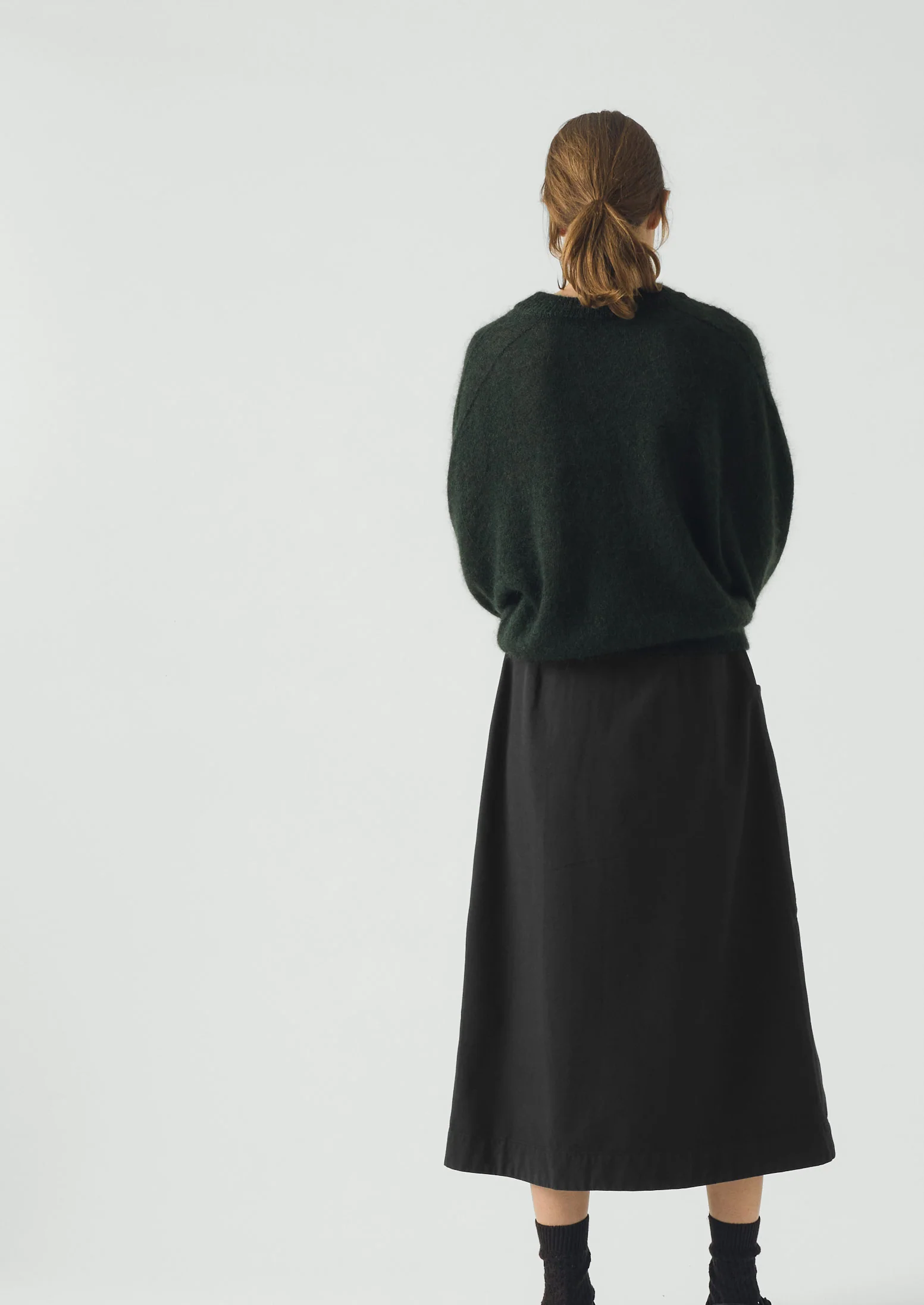 Apron Wrap Cotton Canvas Skirt | Slate - Image 5