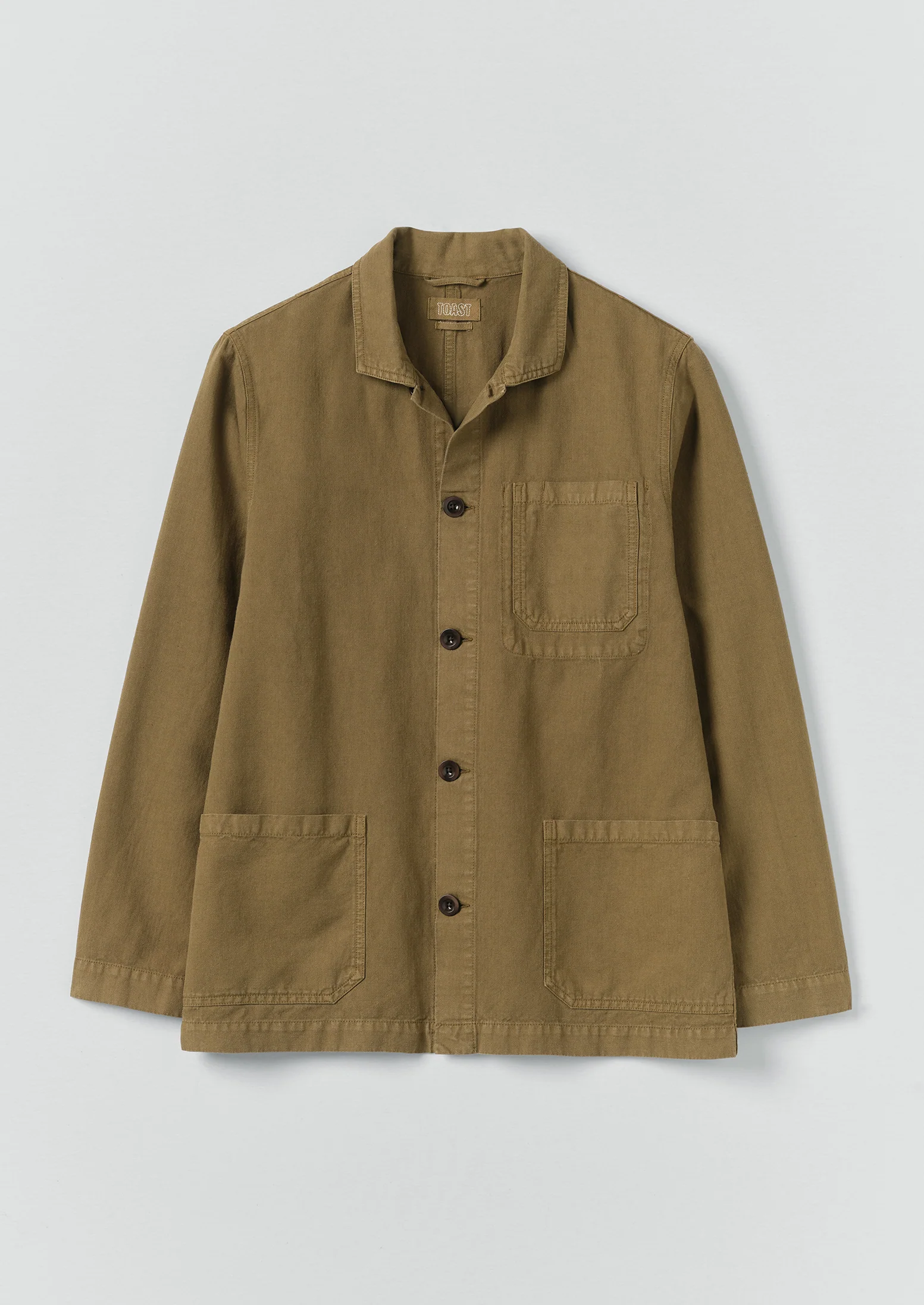 Arlo Garment Dyed Herringbone Jacket | Woodland Green - Image 8