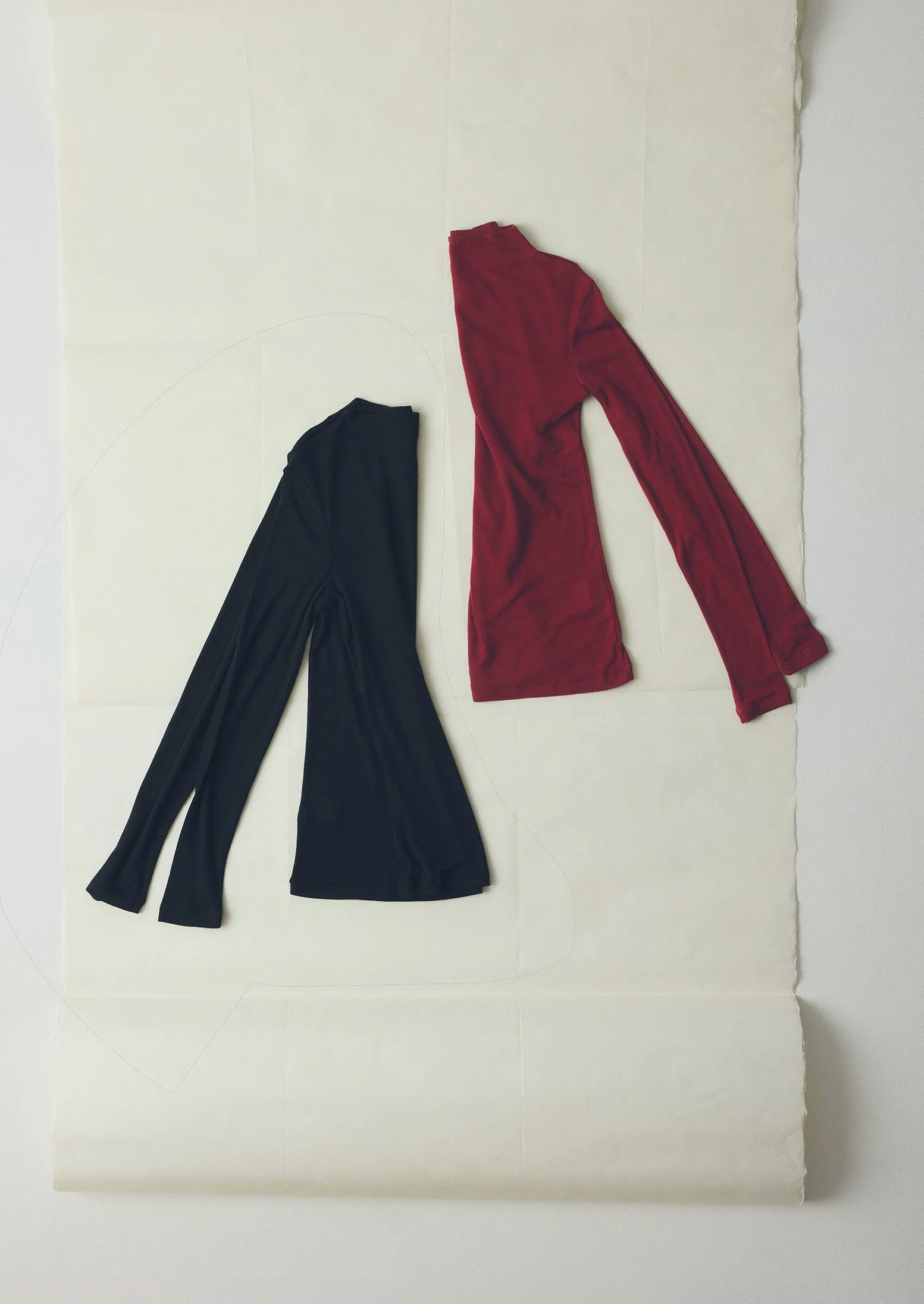Aster High Neck Wool Lyocell Tee | Claret - Image 4