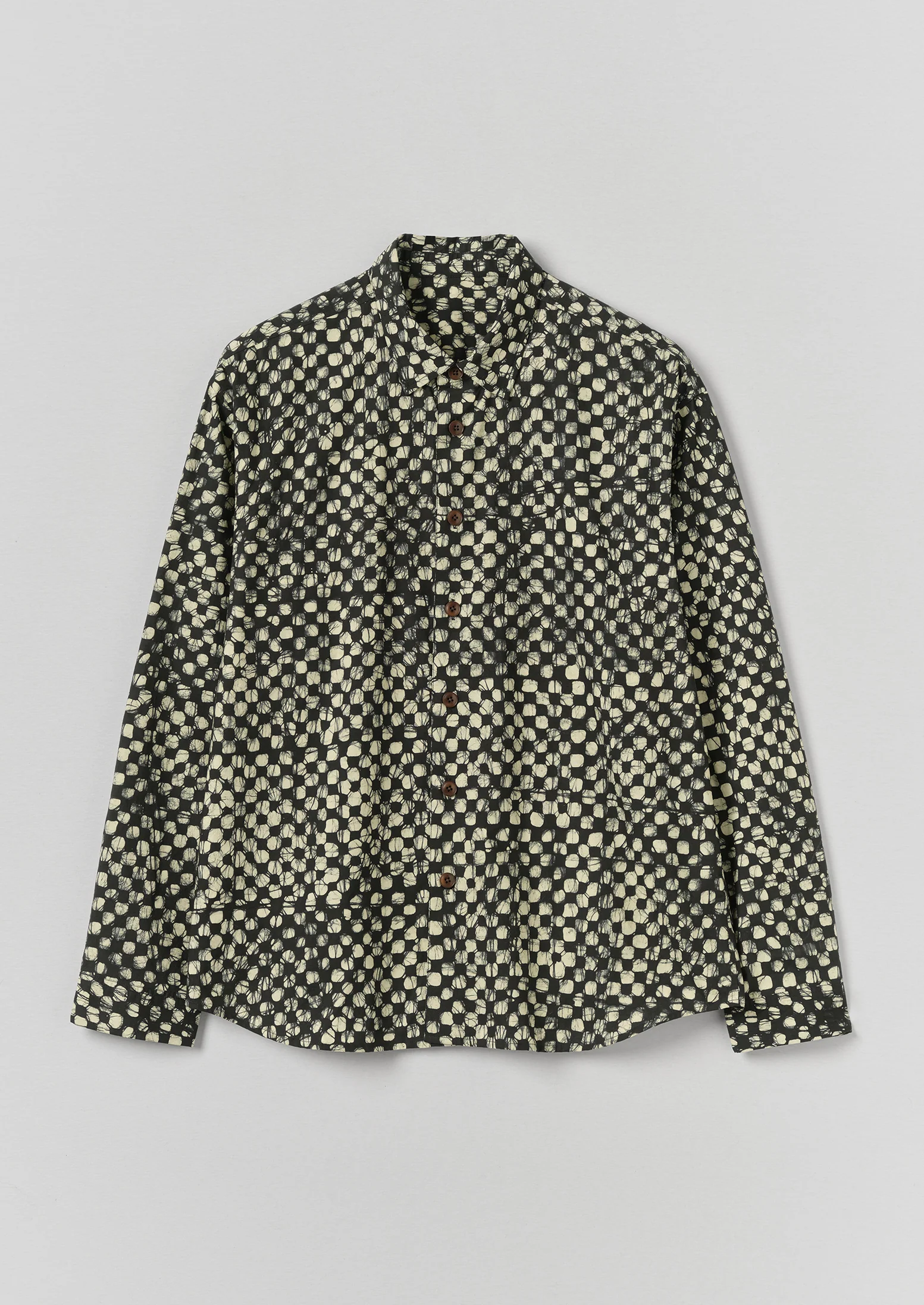 Batik Cook Check Shirt | Oil Green
