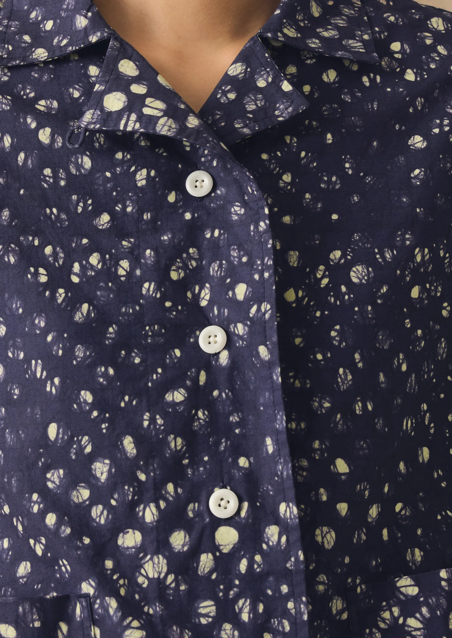 Batik Cook Check Top | Provencal Blue - Image 4