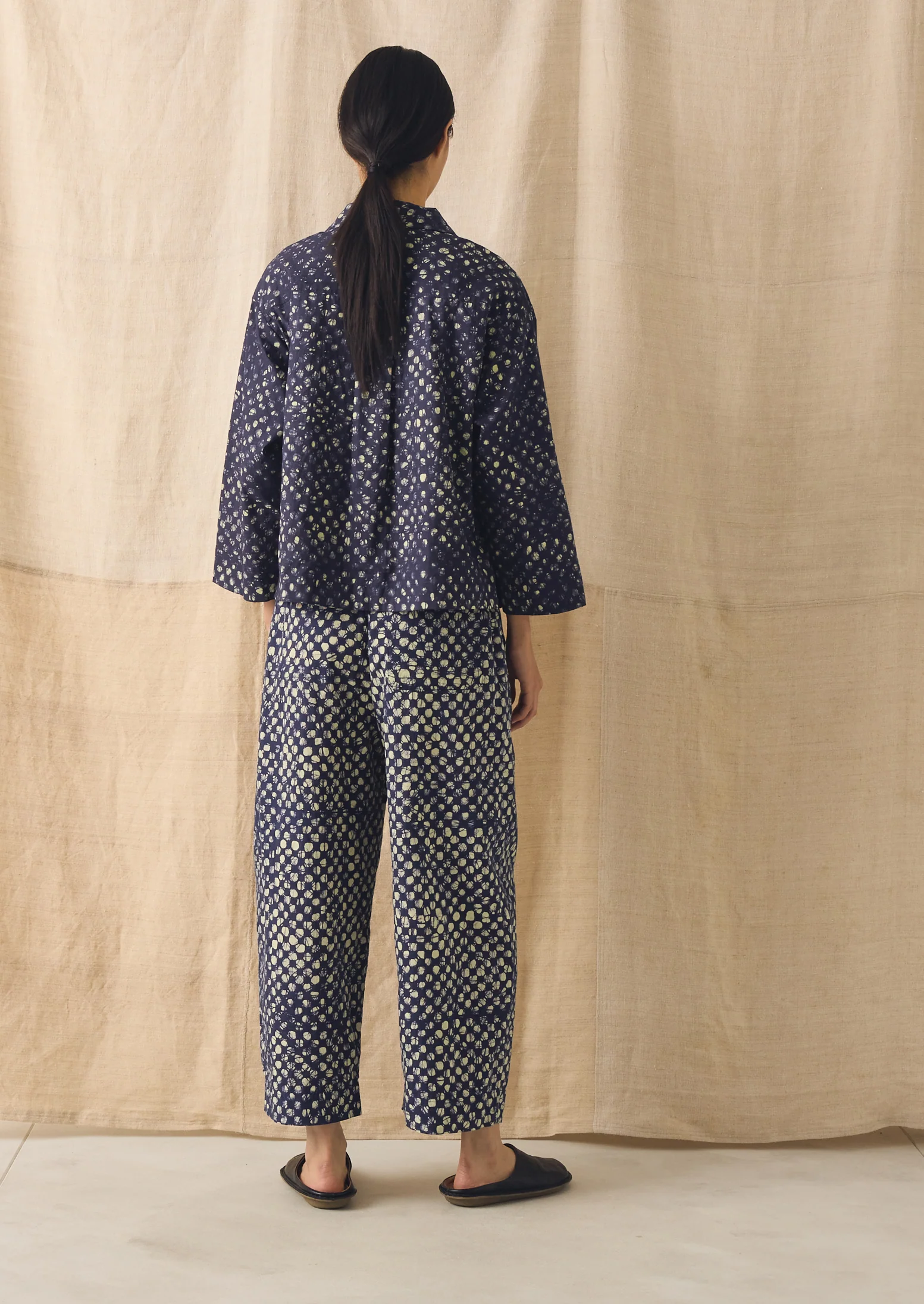 Batik Cook Check Top | Provencal Blue - Image 5