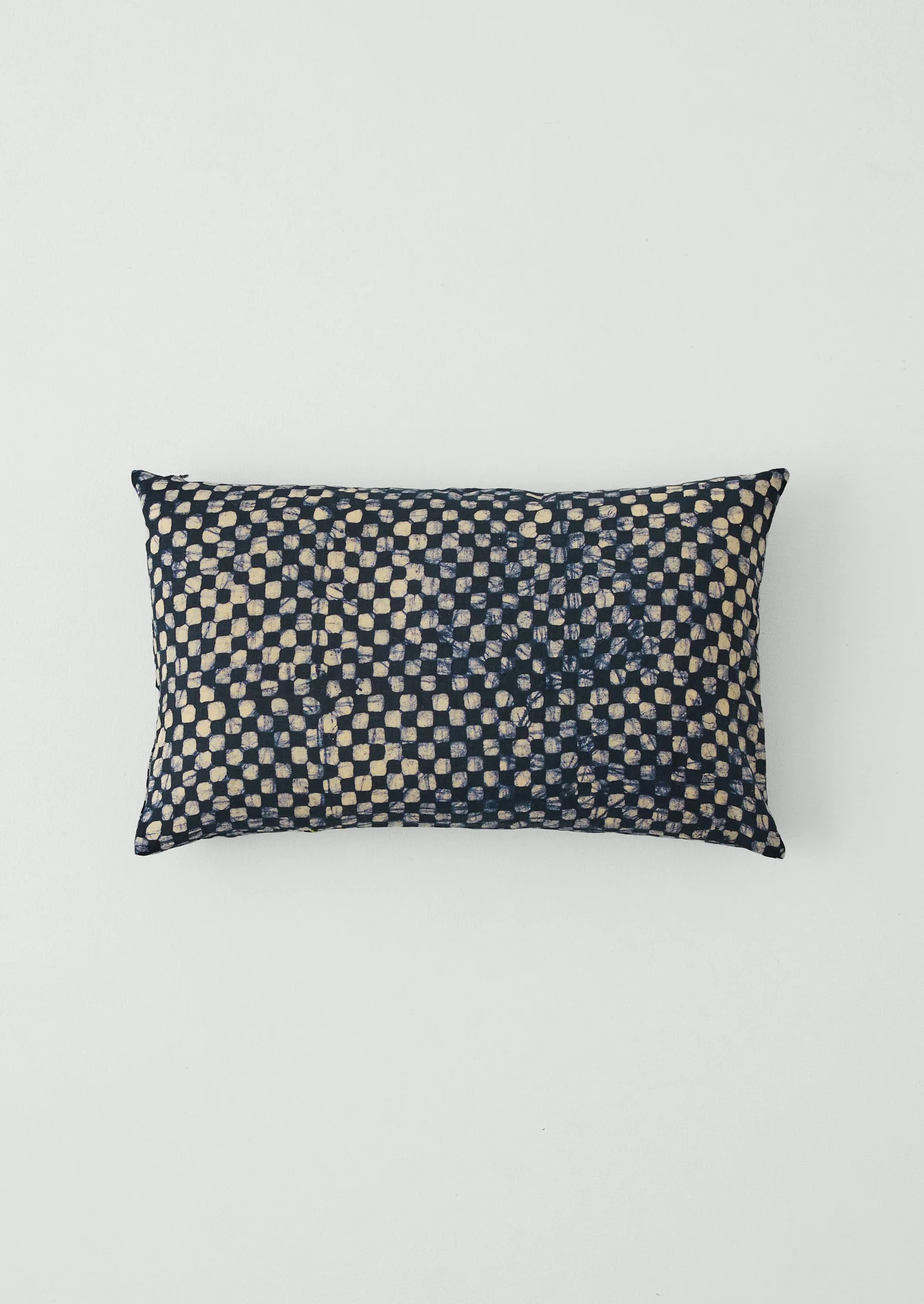Batik Embroidered Pomegranate Cushion Cover | Provencal Blue - Image 4