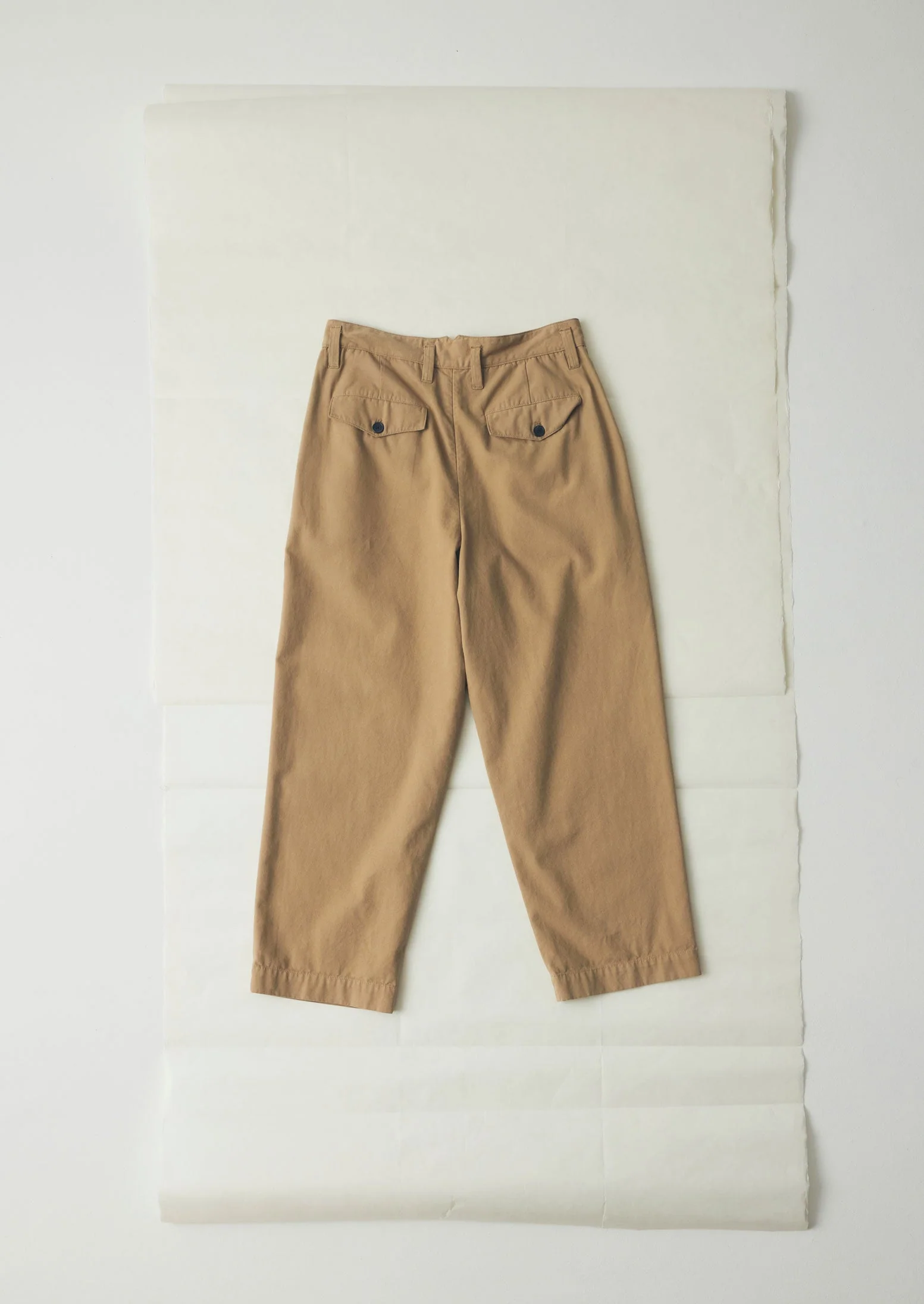 Bill Cotton Canvas Wide Leg Trousers | Ash Brown - Image 4