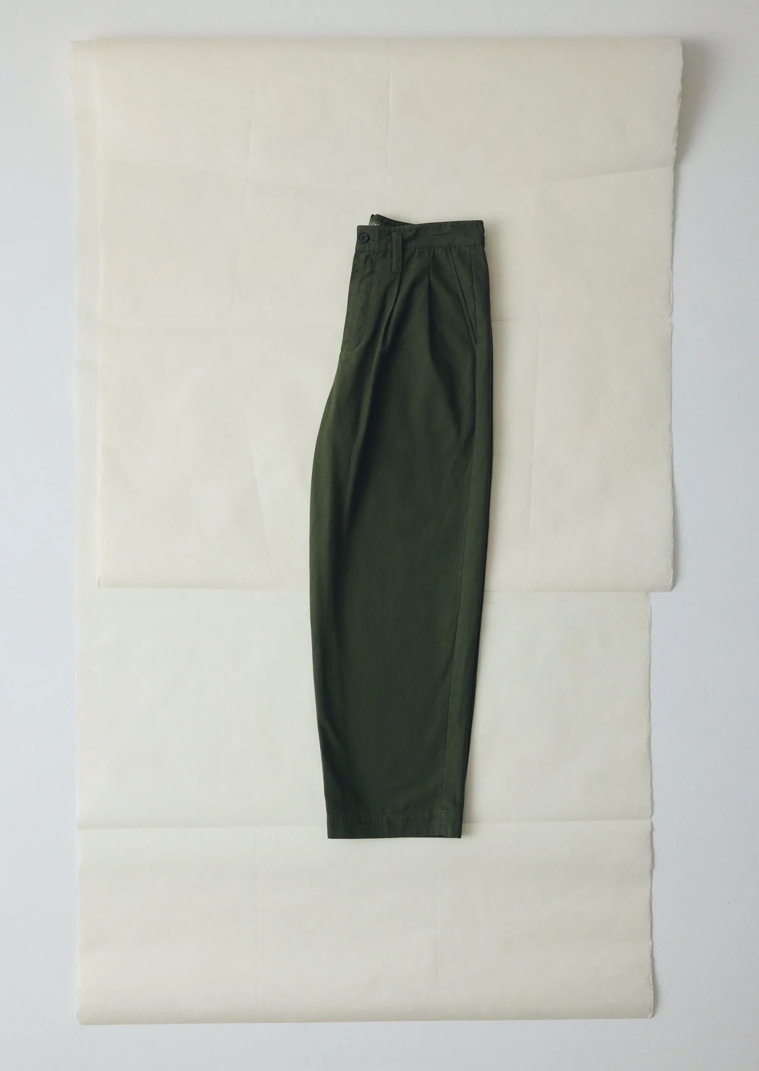 Bill Cotton Canvas Wide Leg Trousers | Kale - Image 6