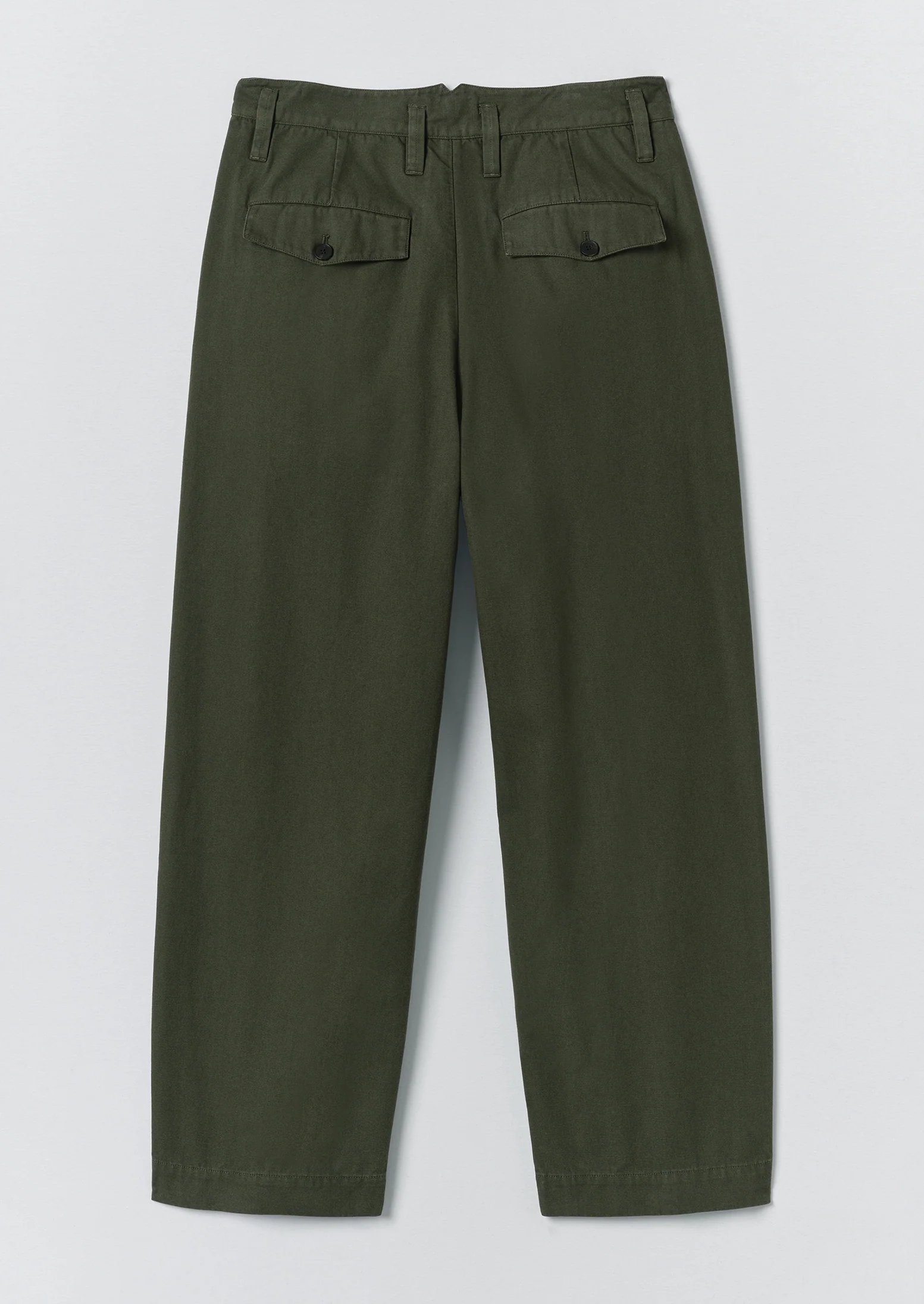 Bill Cotton Canvas Wide Leg Trousers | Kale - Image 8