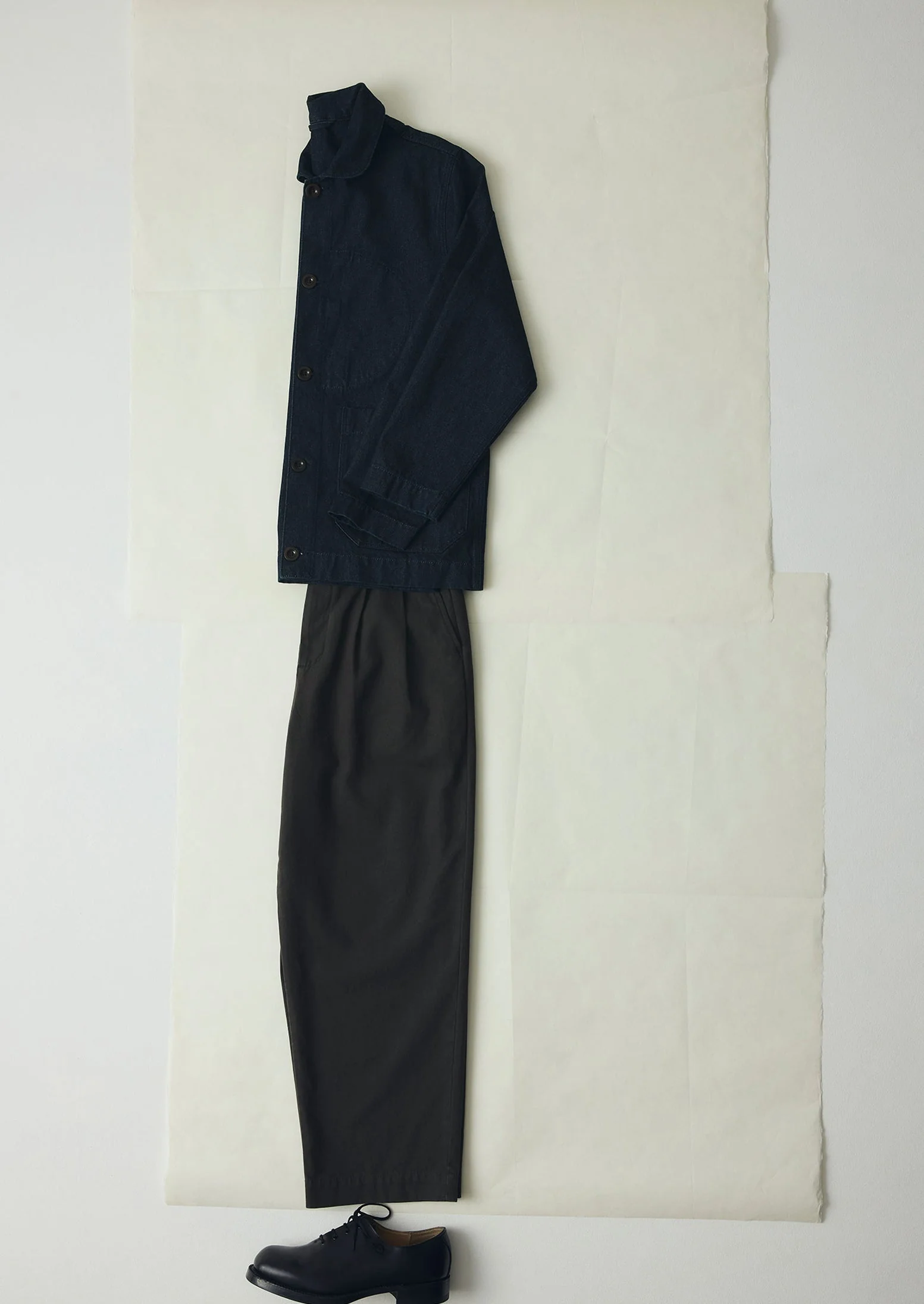 Bill Cotton Canvas Wide Leg Trousers | Soft Black - Image 7