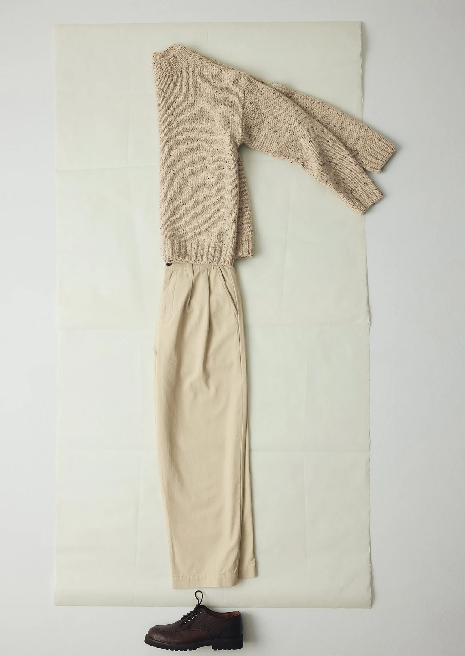 Bill Cotton Canvas Wide Leg Trousers | Stone - Image 5