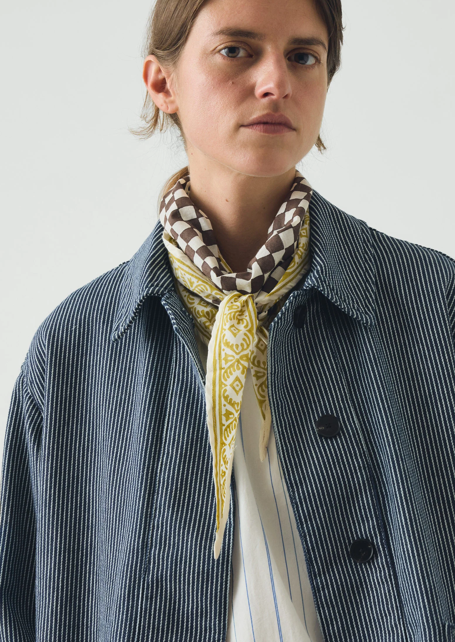 Block Print Cook Check Bandana | Dark Chocolate - Image 4