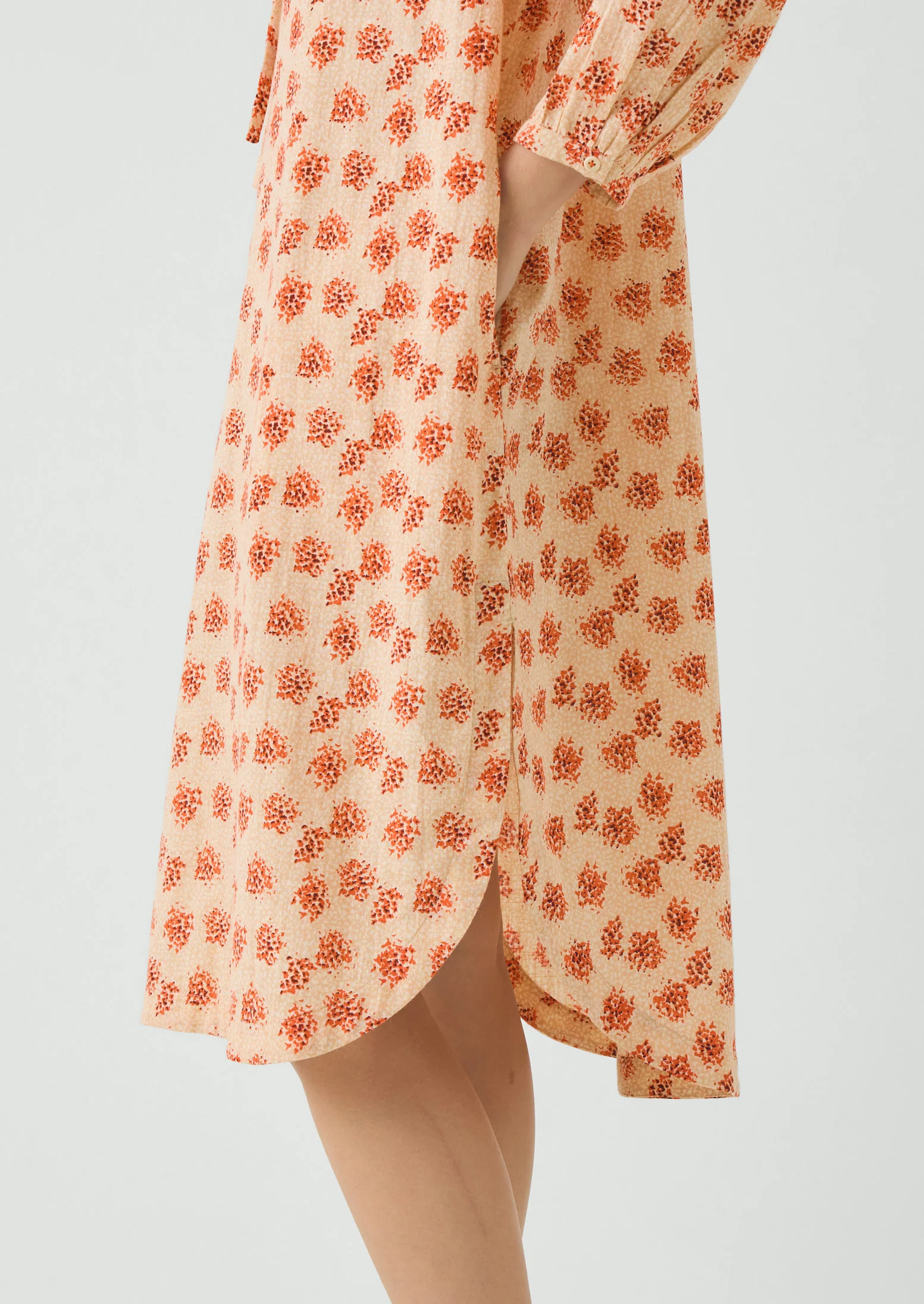 Bloom Print Cotton Nightdress | Sand/Multi - Image 4