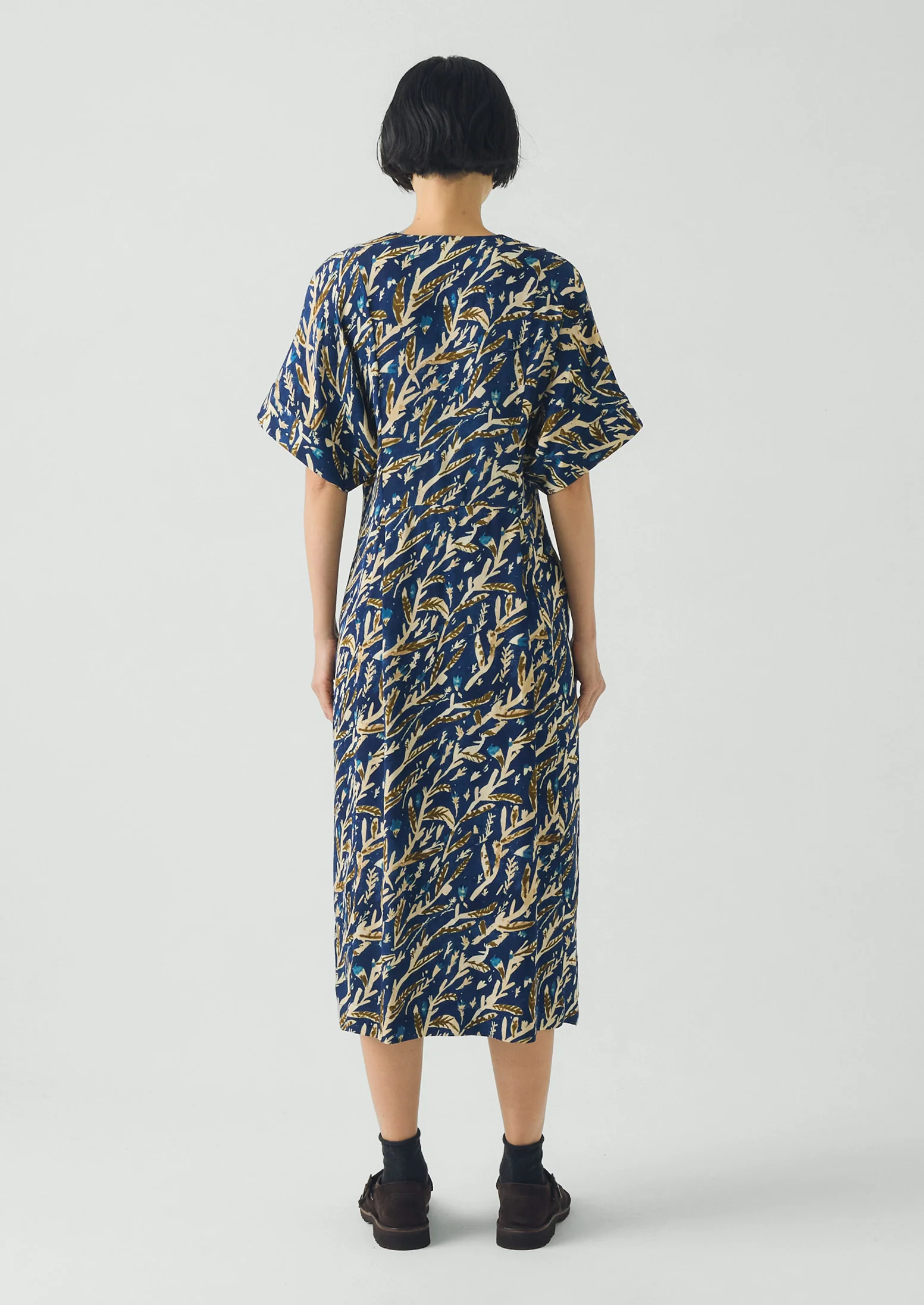 Bryn Herb Print Dress | Brilliant Blue - Image 3