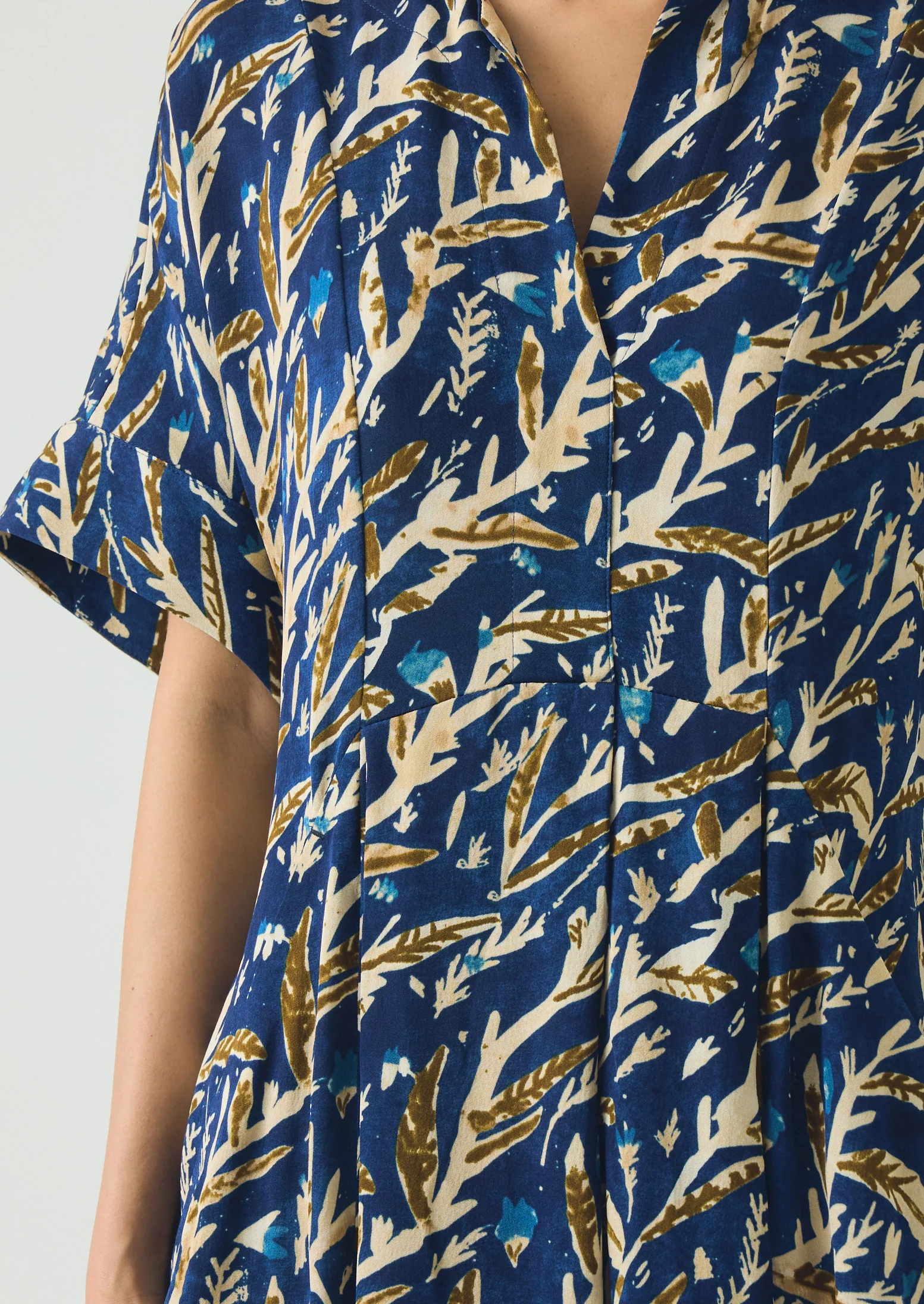 Bryn Herb Print Dress | Brilliant Blue - Image 5