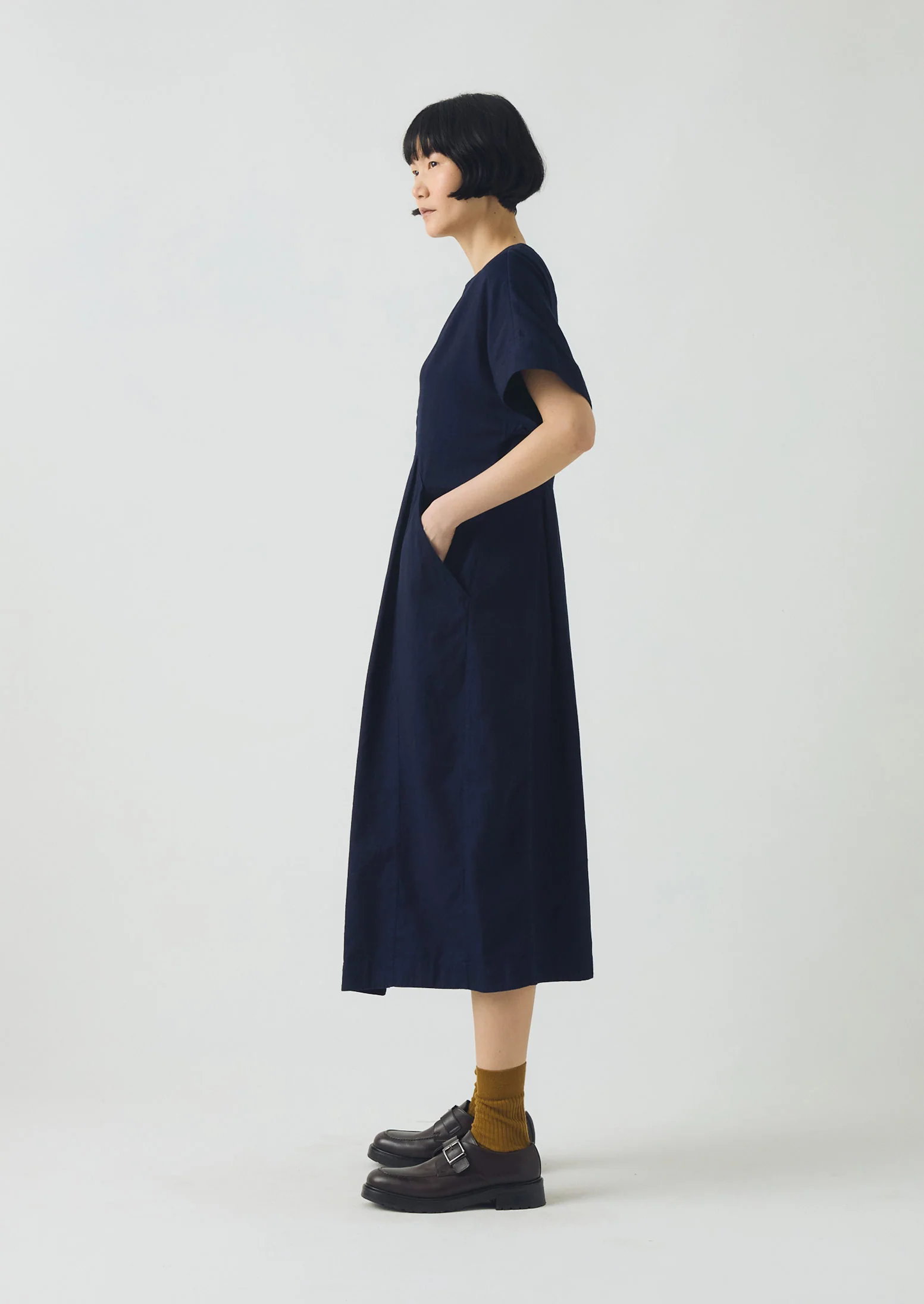 Bryn Twill Dress | Indigo - Image 4