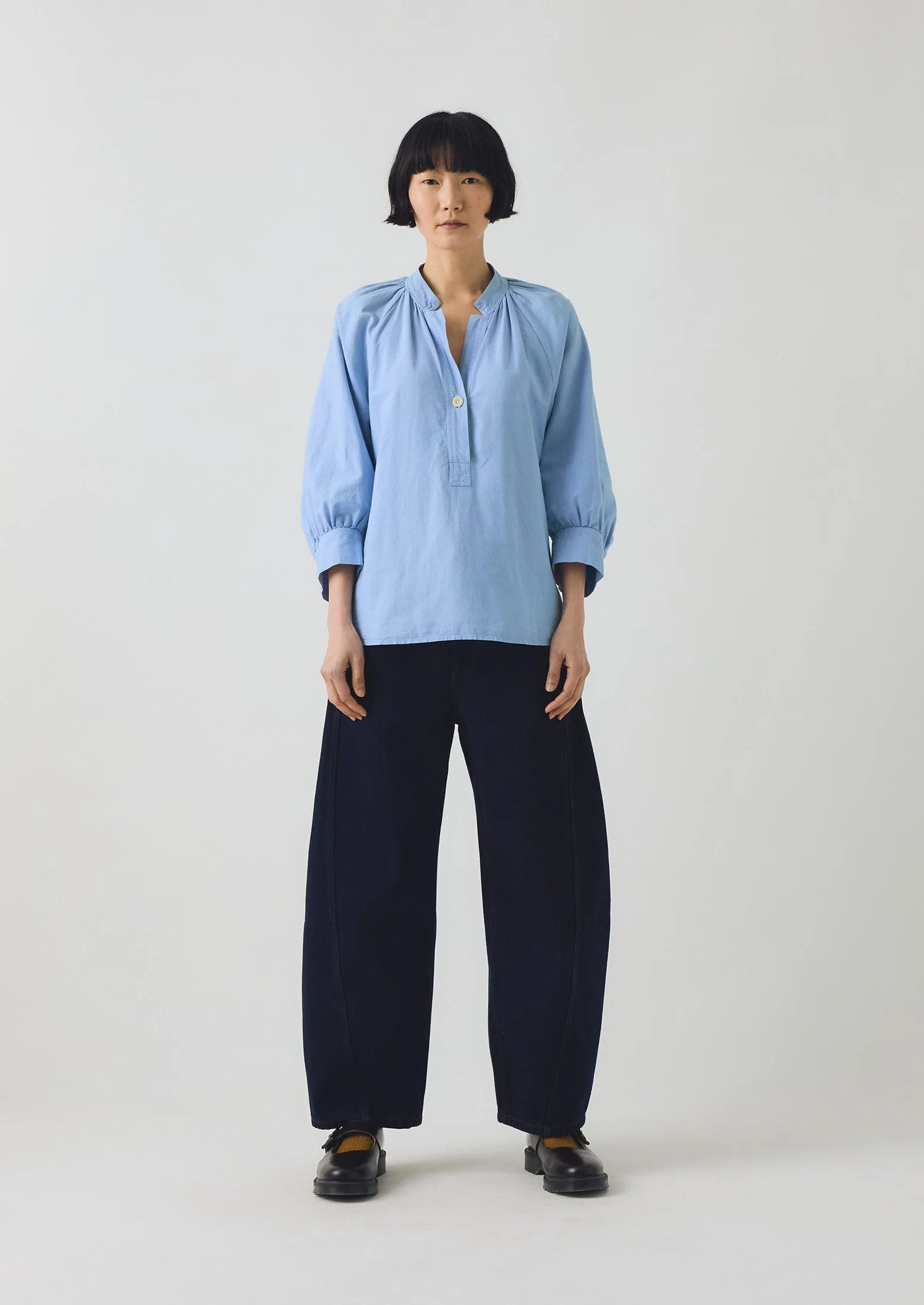 Catrin Cotton Oxford Easy Shirt | Chambray - Image 3