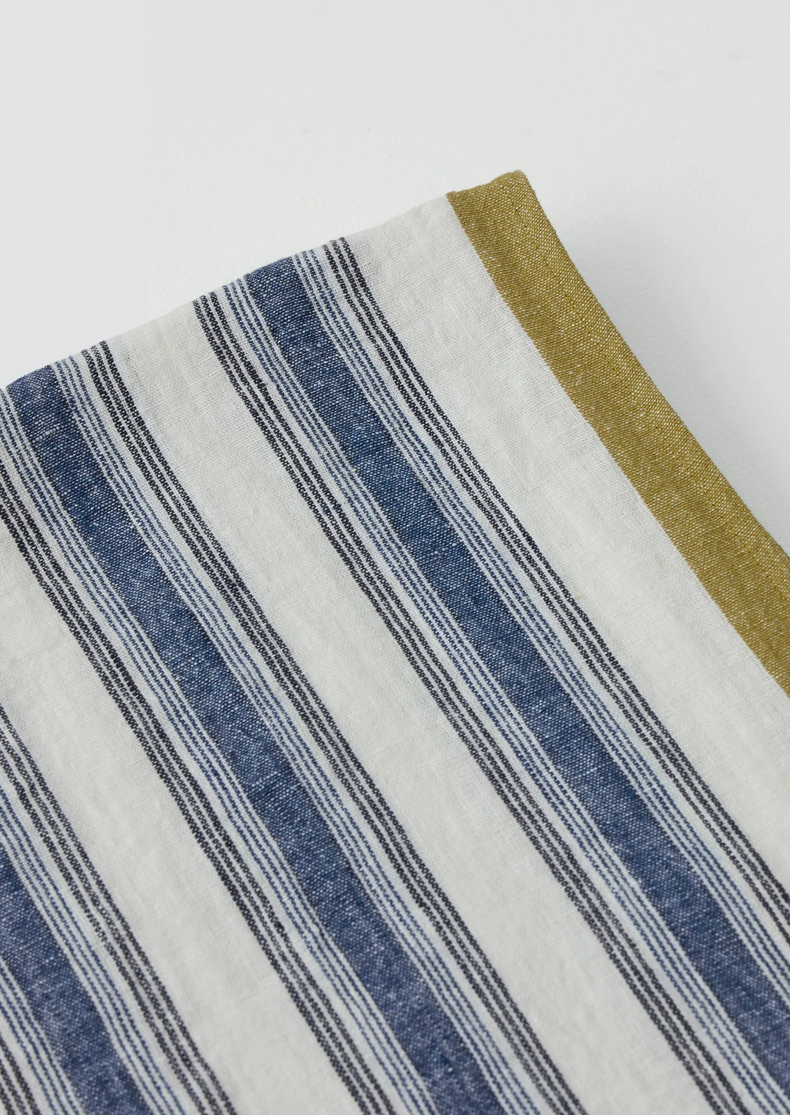 Chef Stripe Linen Table Runner | Ecru/Multi Blue - Image 5