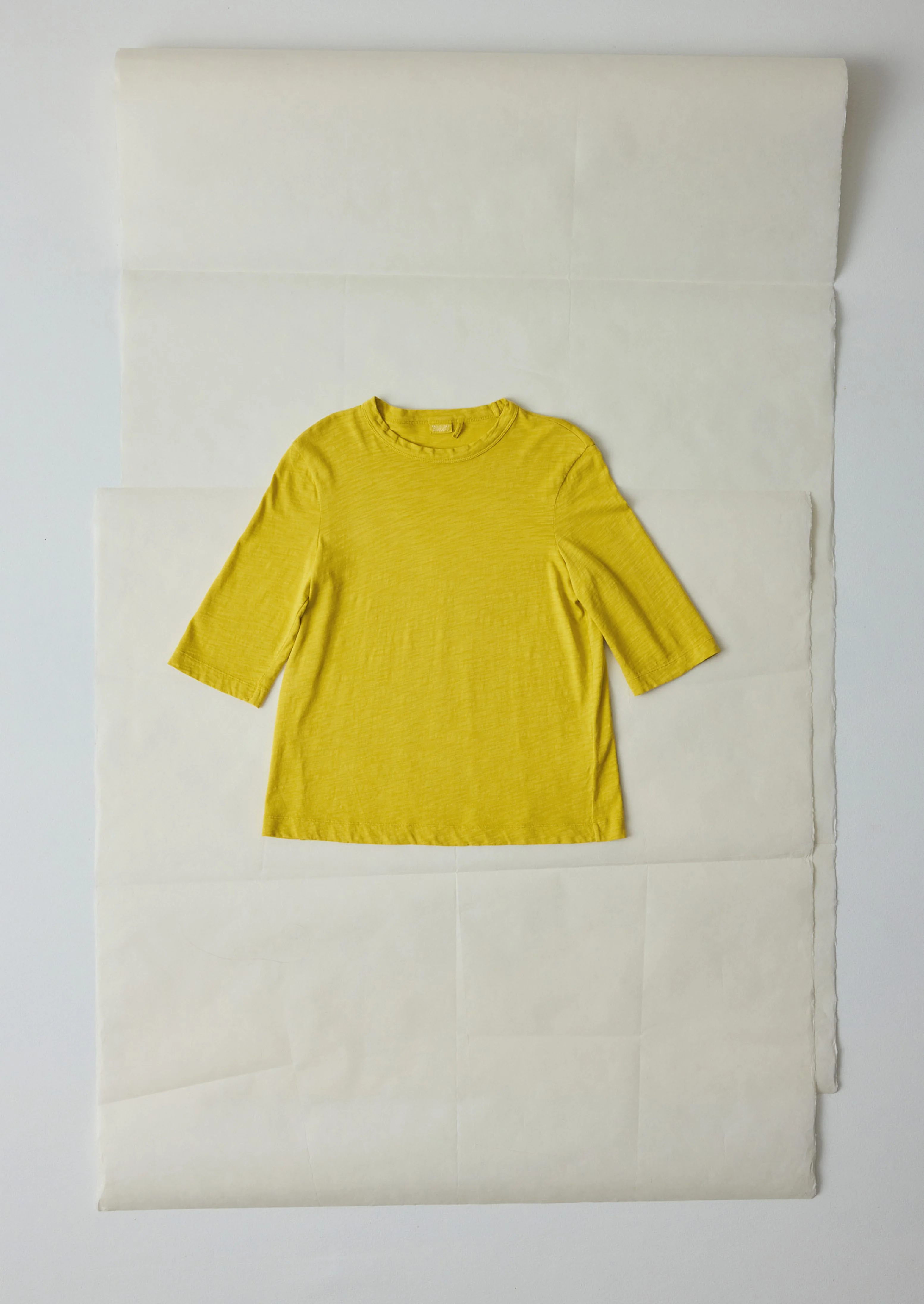 Cleo Garment Dyed Organic Cotton Tee | Chartreuse