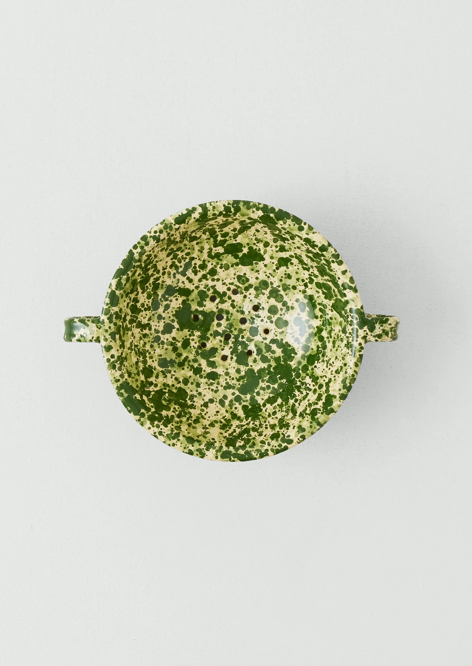 Cortona Splatter Colander | Cream/Leaf - Image 3