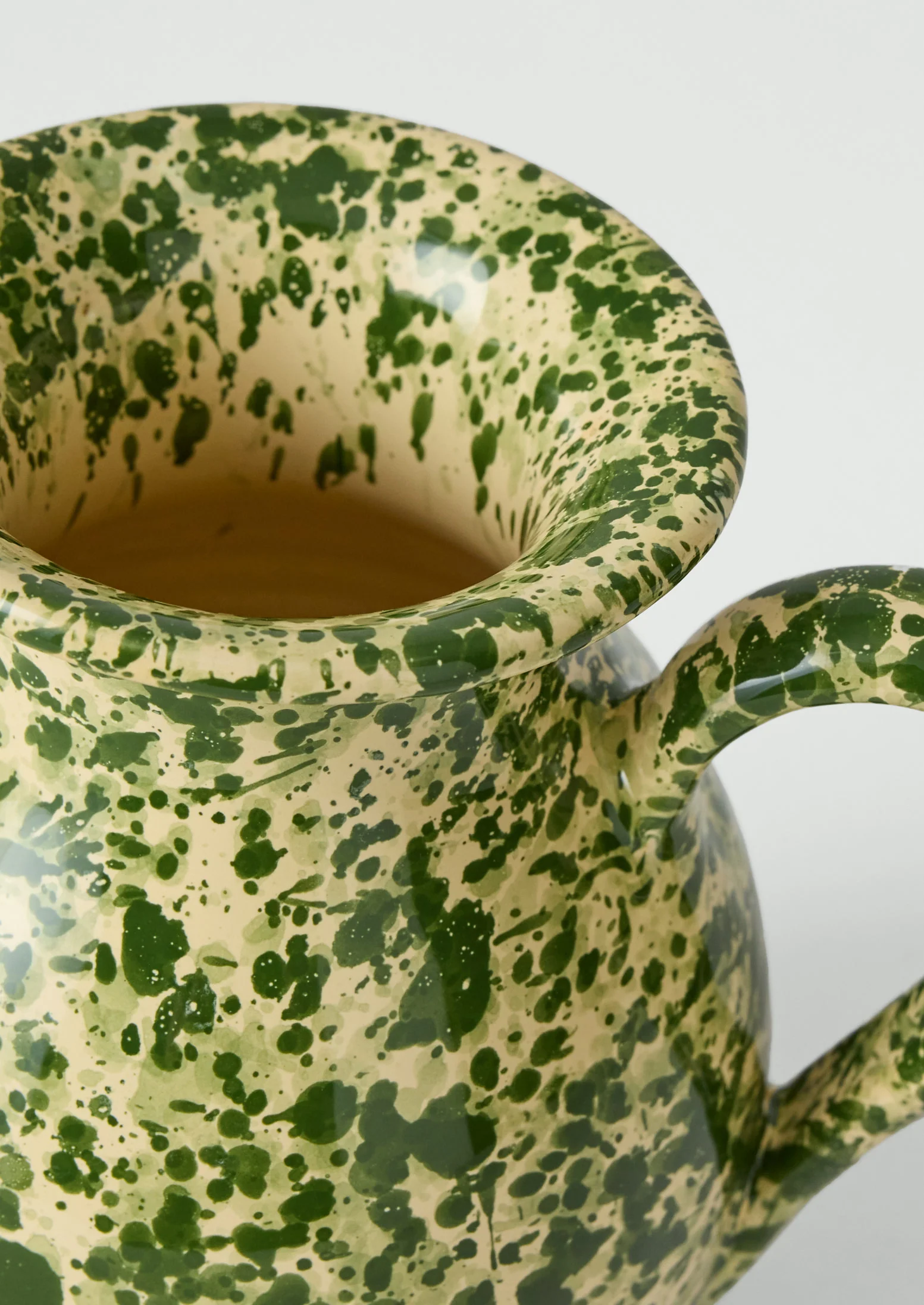 Cortona Splatter Jug | Cream/Leaf - Image 5
