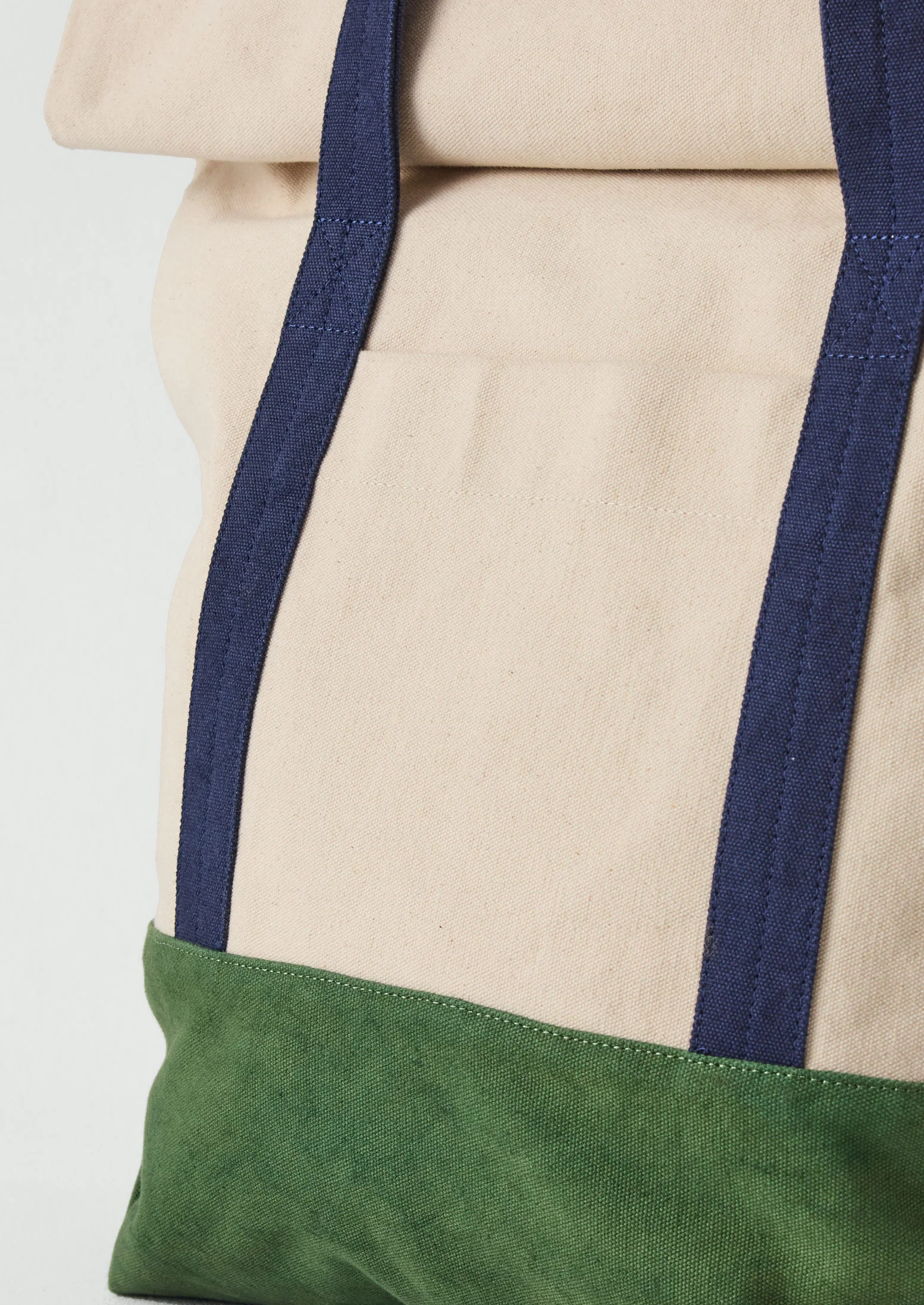 Cotton Canvas Roll Top Bag | Sea Green - Image 4