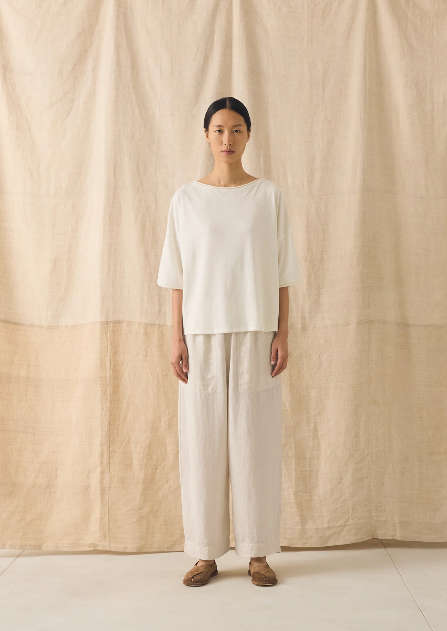 Cotton Hemp Jersey Tee | Chalk - Image 3