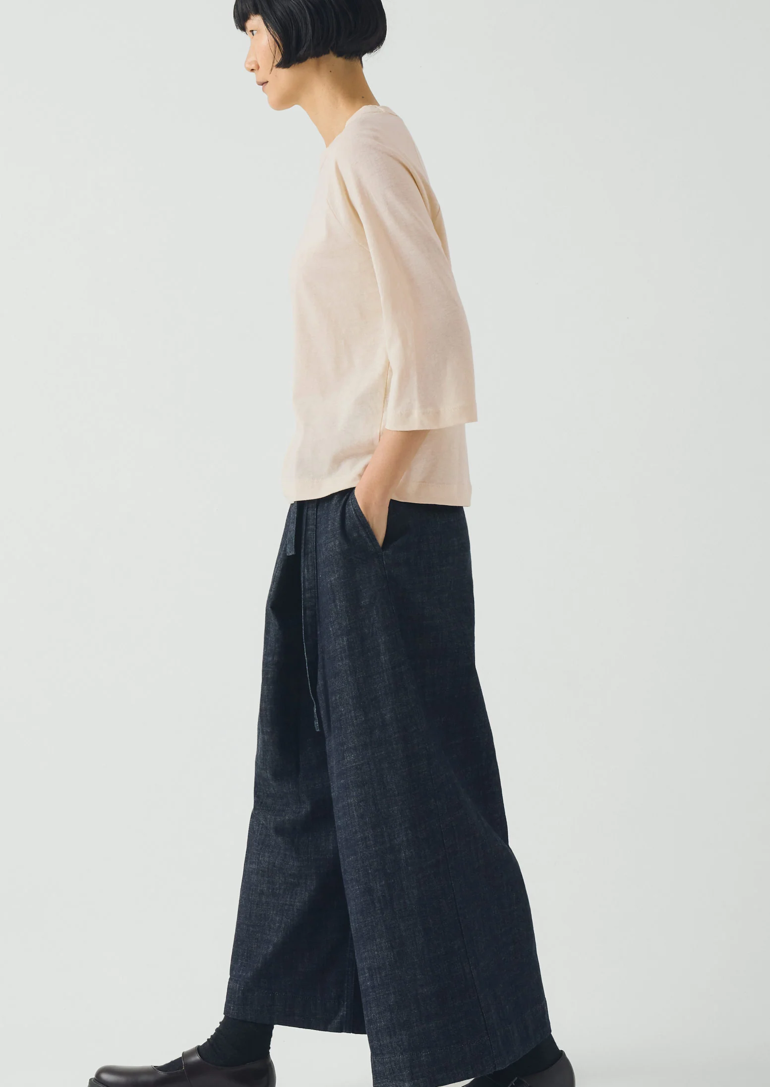 Cotton Hemp Raglan Tee | Ecru - Image 3