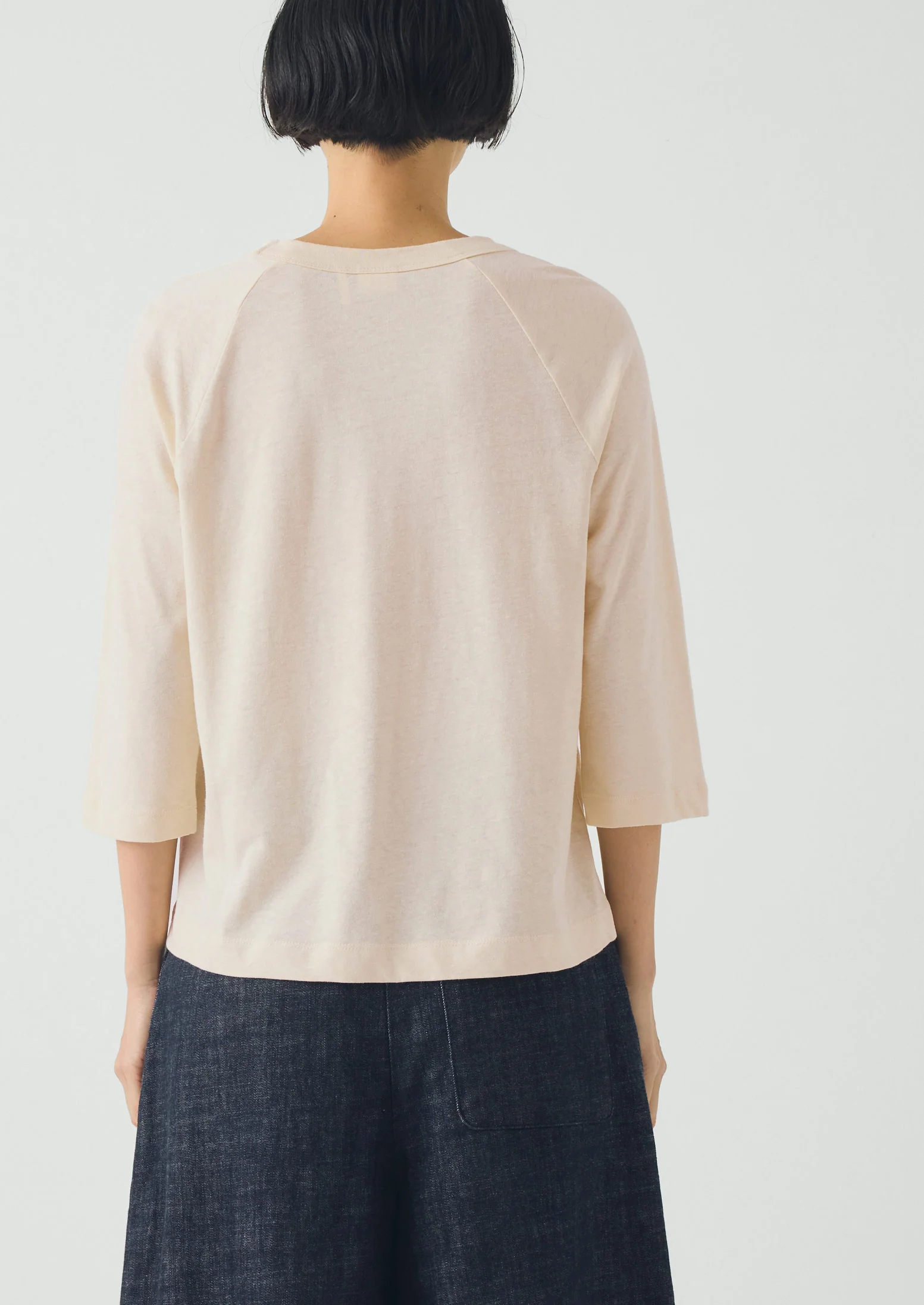 Cotton Hemp Raglan Tee | Ecru - Image 4