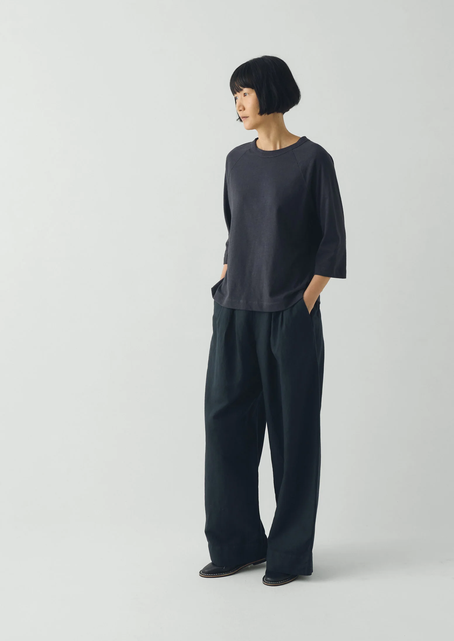 Cotton Hemp Raglan Tee | Slate - Image 2