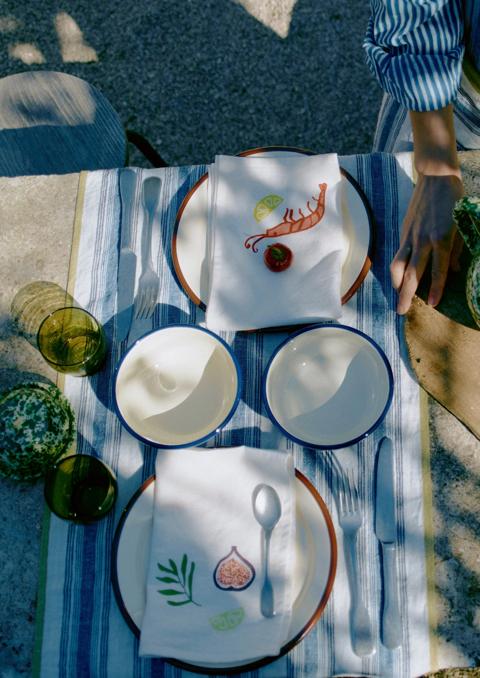 Cotton Linen Napkin | Fig - Image 3