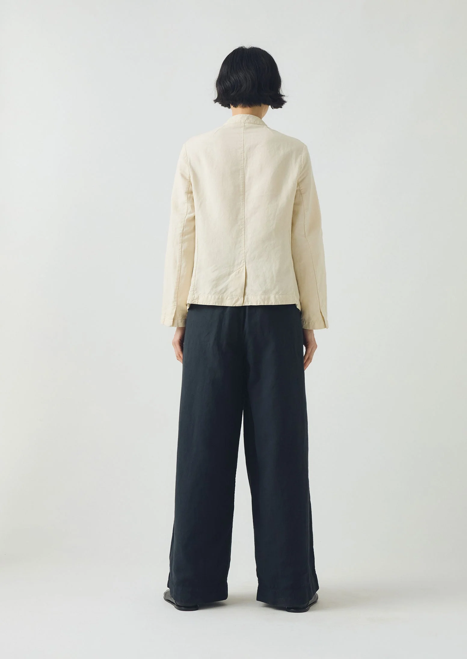 Cotton Linen Neat Jacket | Parchment - Image 4