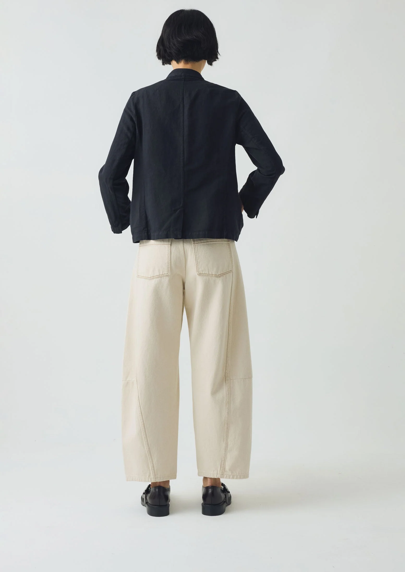Cotton Linen Neat Jacket | Slate - Image 4