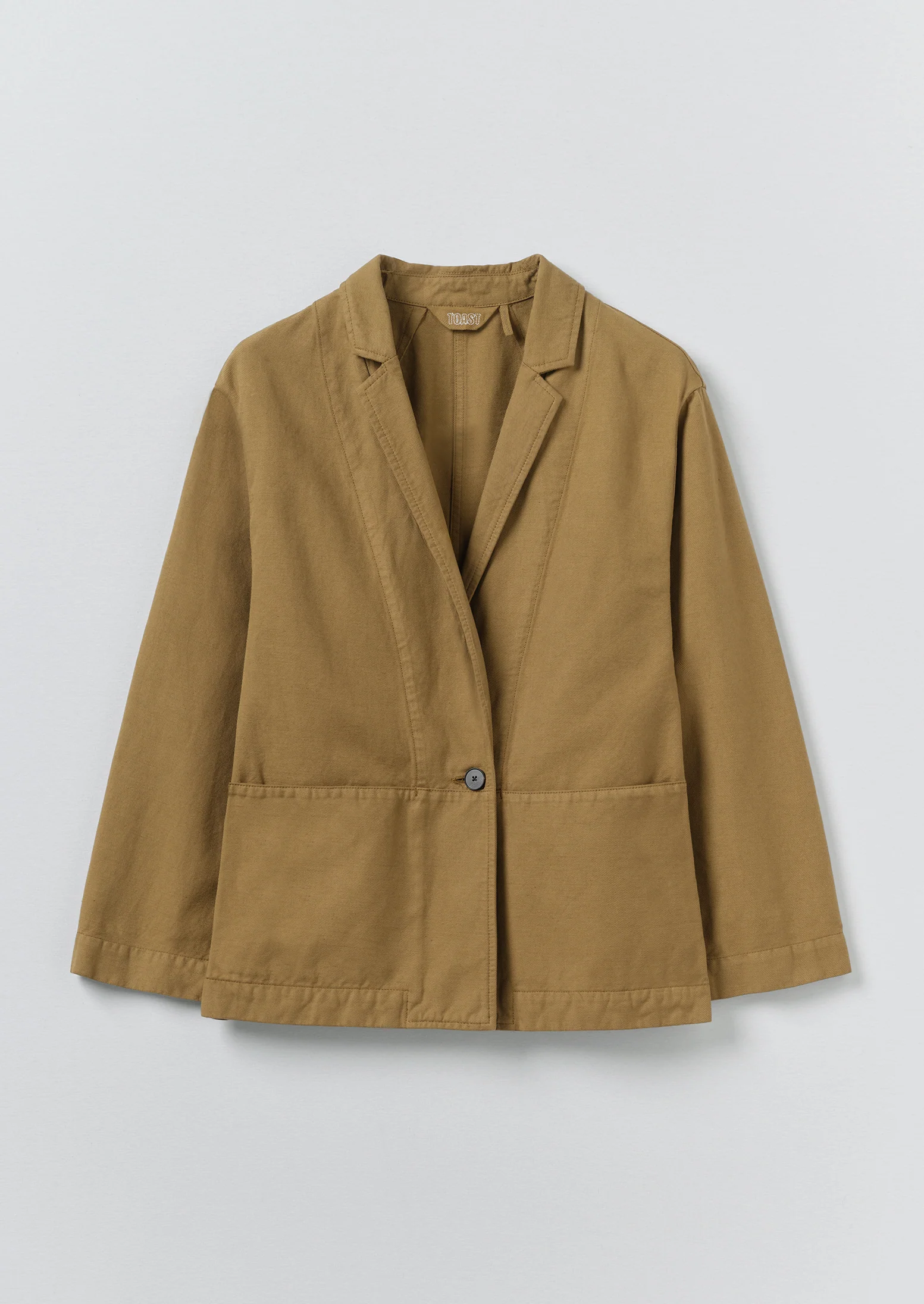 Cotton Linen Twill Jacket | Warm Sand