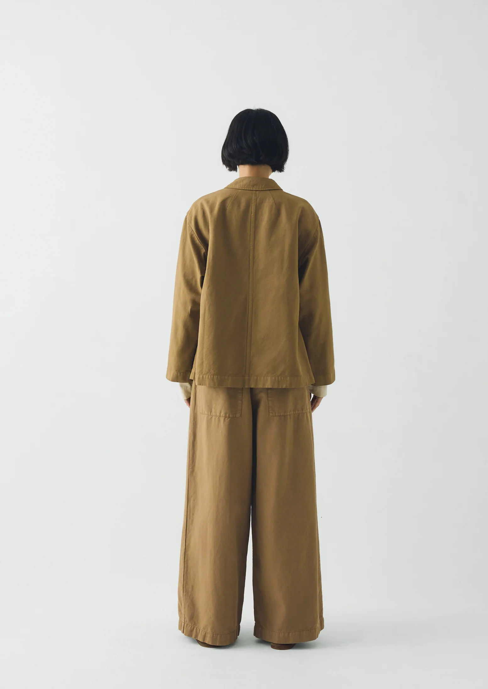 Cotton Linen Twill Jacket | Warm Sand - Image 4