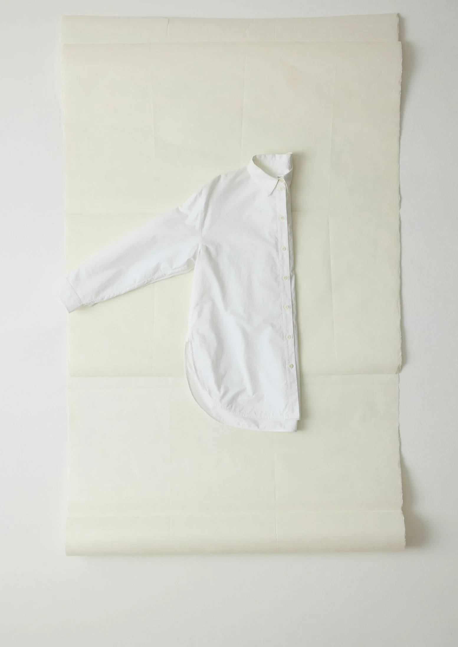 Cotton Oxford Oversized Long Shirt | White - Image 6