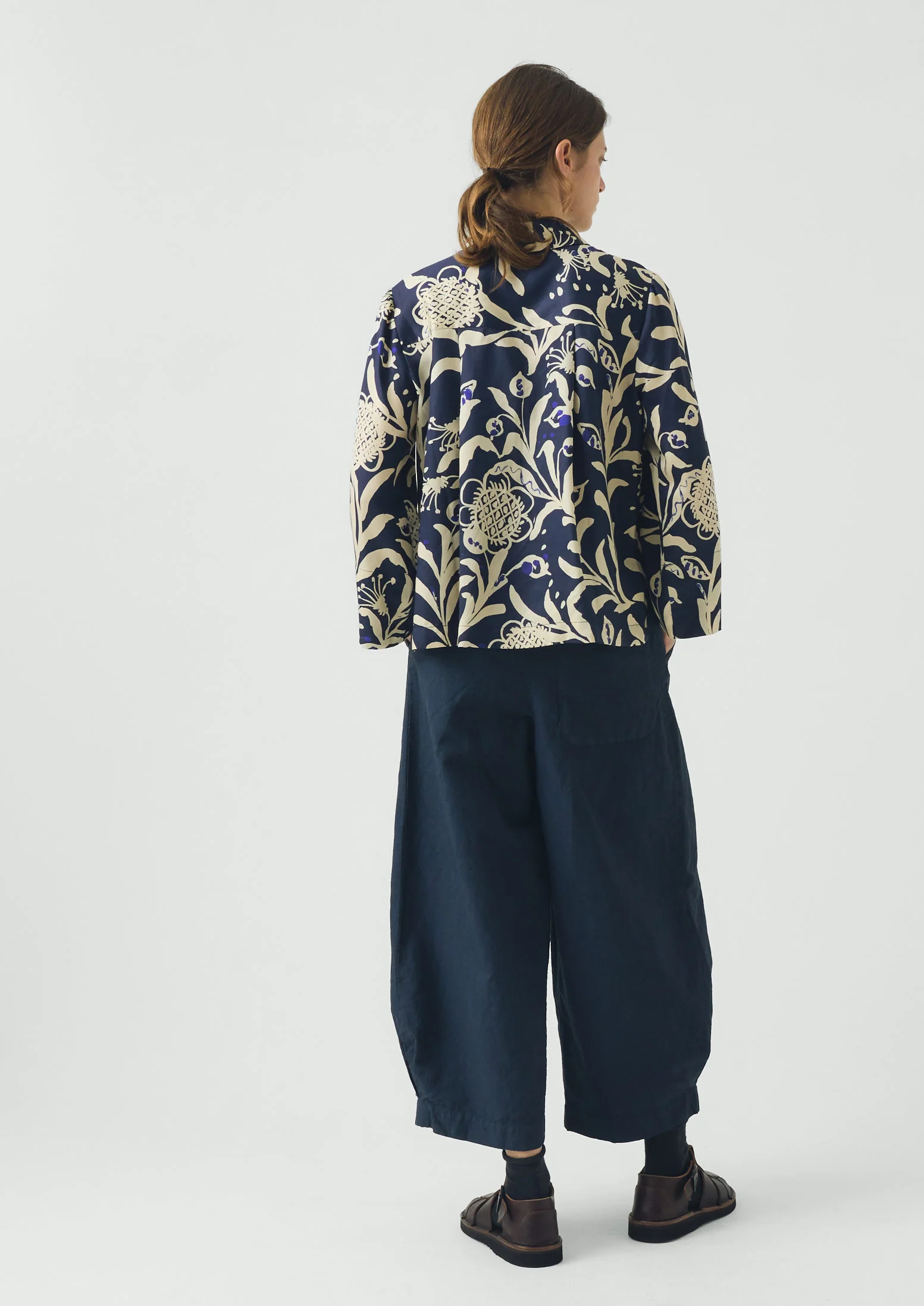 Crockery Print Boxy Shirt | Smalt - Image 4