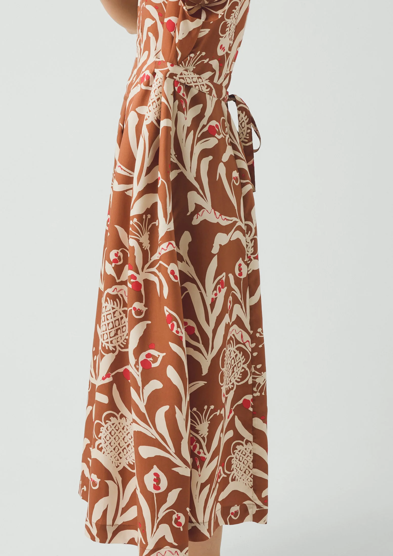 Crockery Print Dress | Cinnamon - Image 6