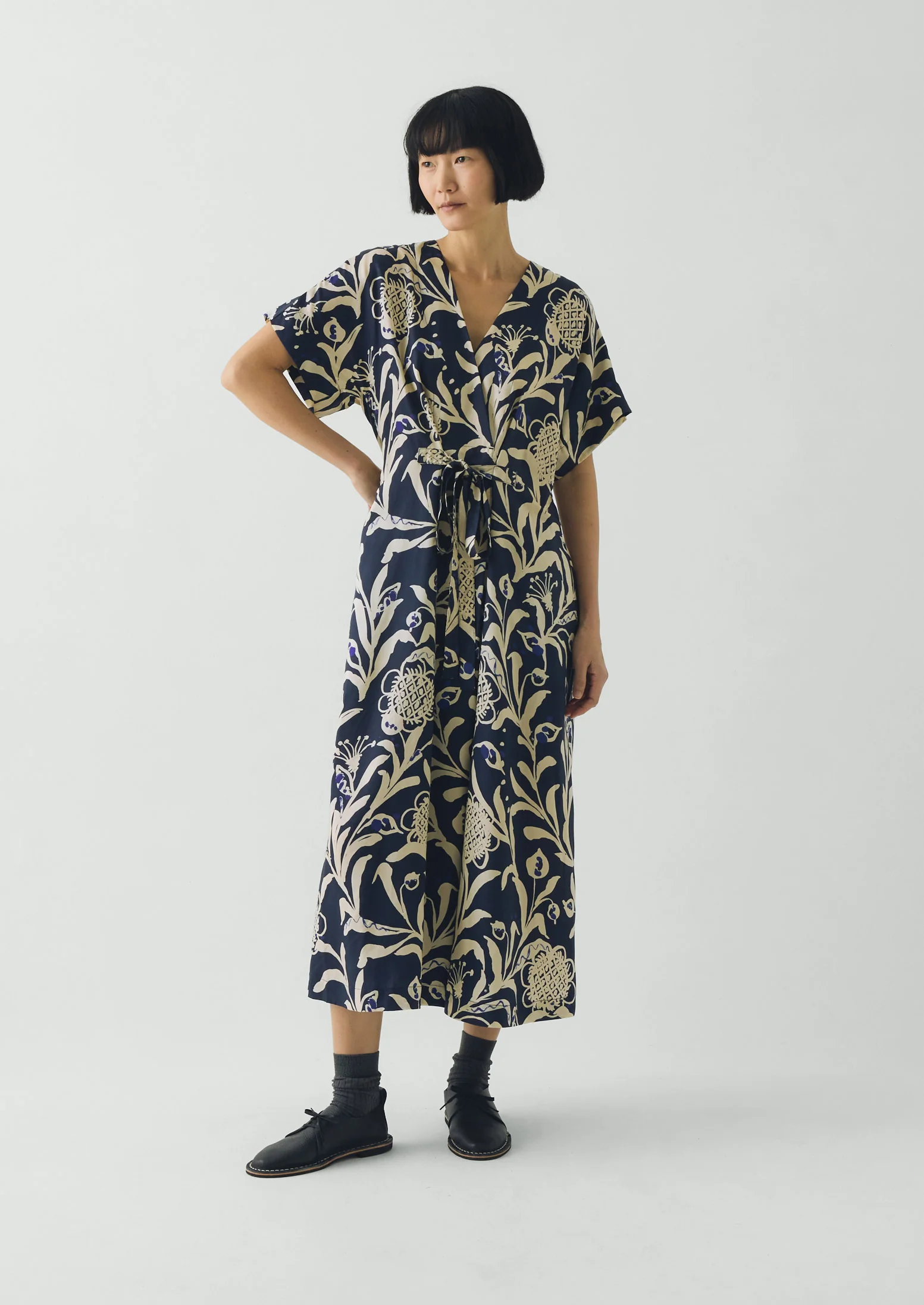 Crockery Print Dress | Smalt - Image 2