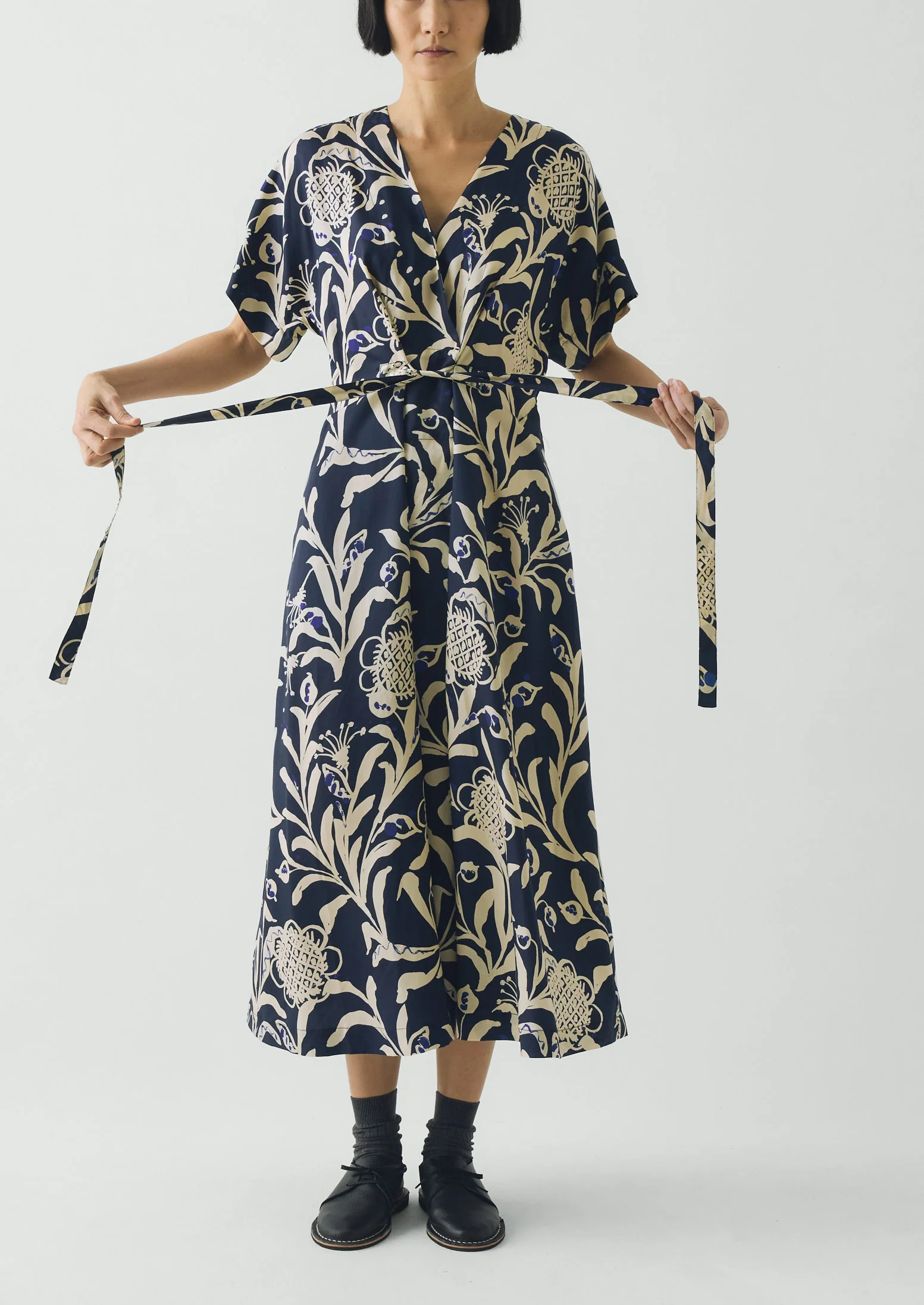 Crockery Print Dress | Smalt - Image 3
