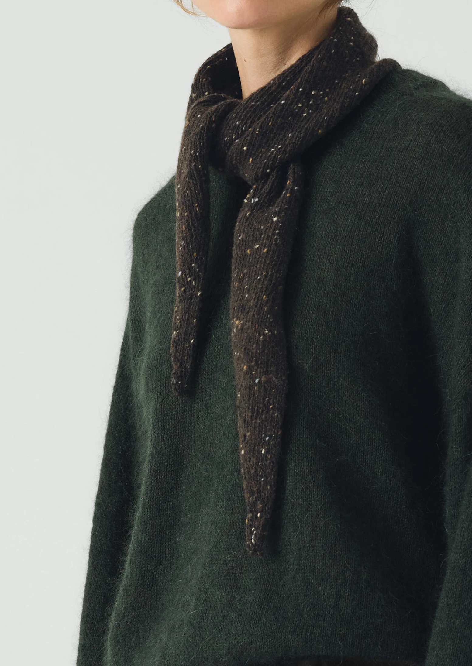 Donegal Merino Bandana | Coffee - Image 2