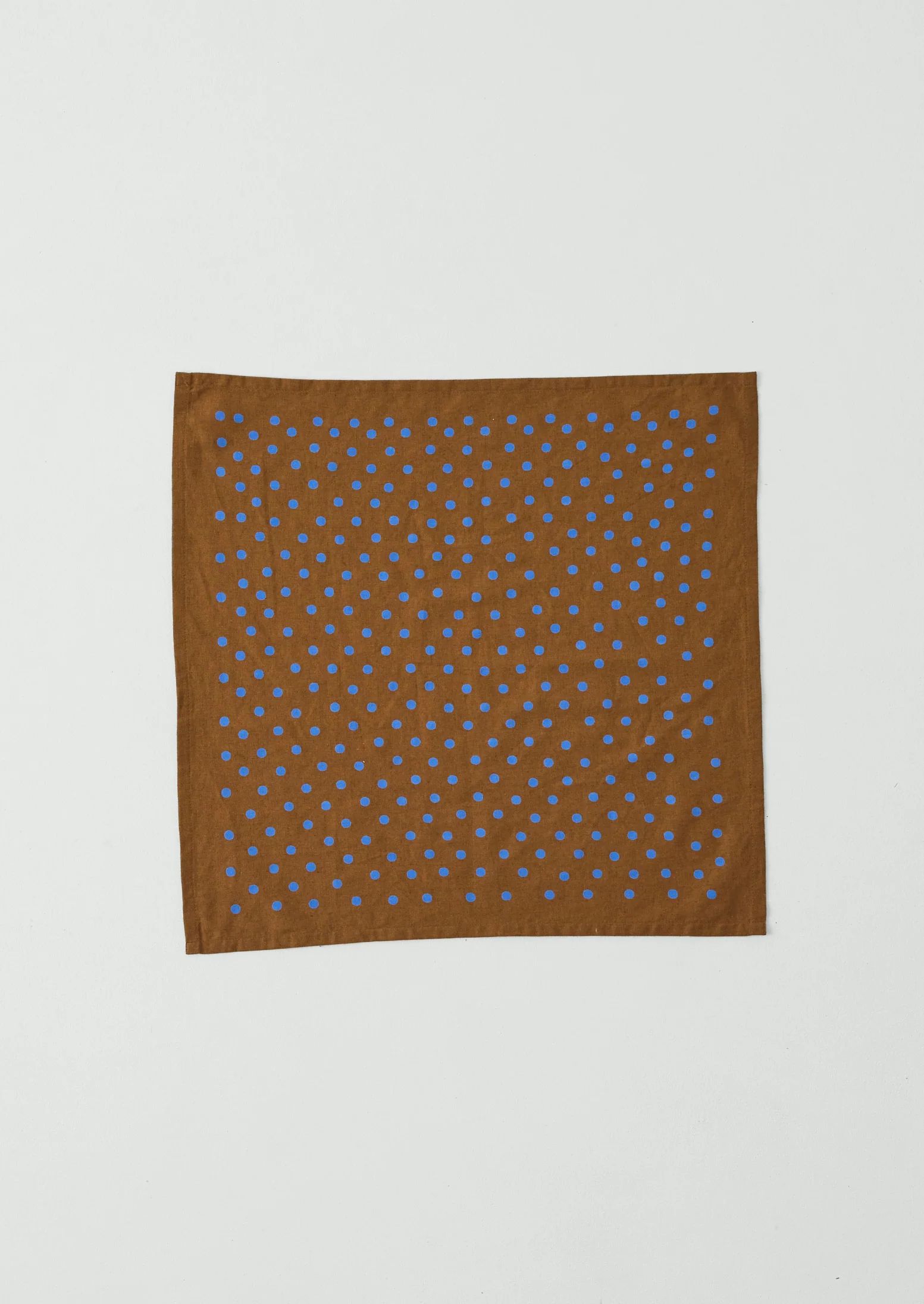 Dotty Print Cotton Linen Napkin | Ochre/Sea Blue - Image 3