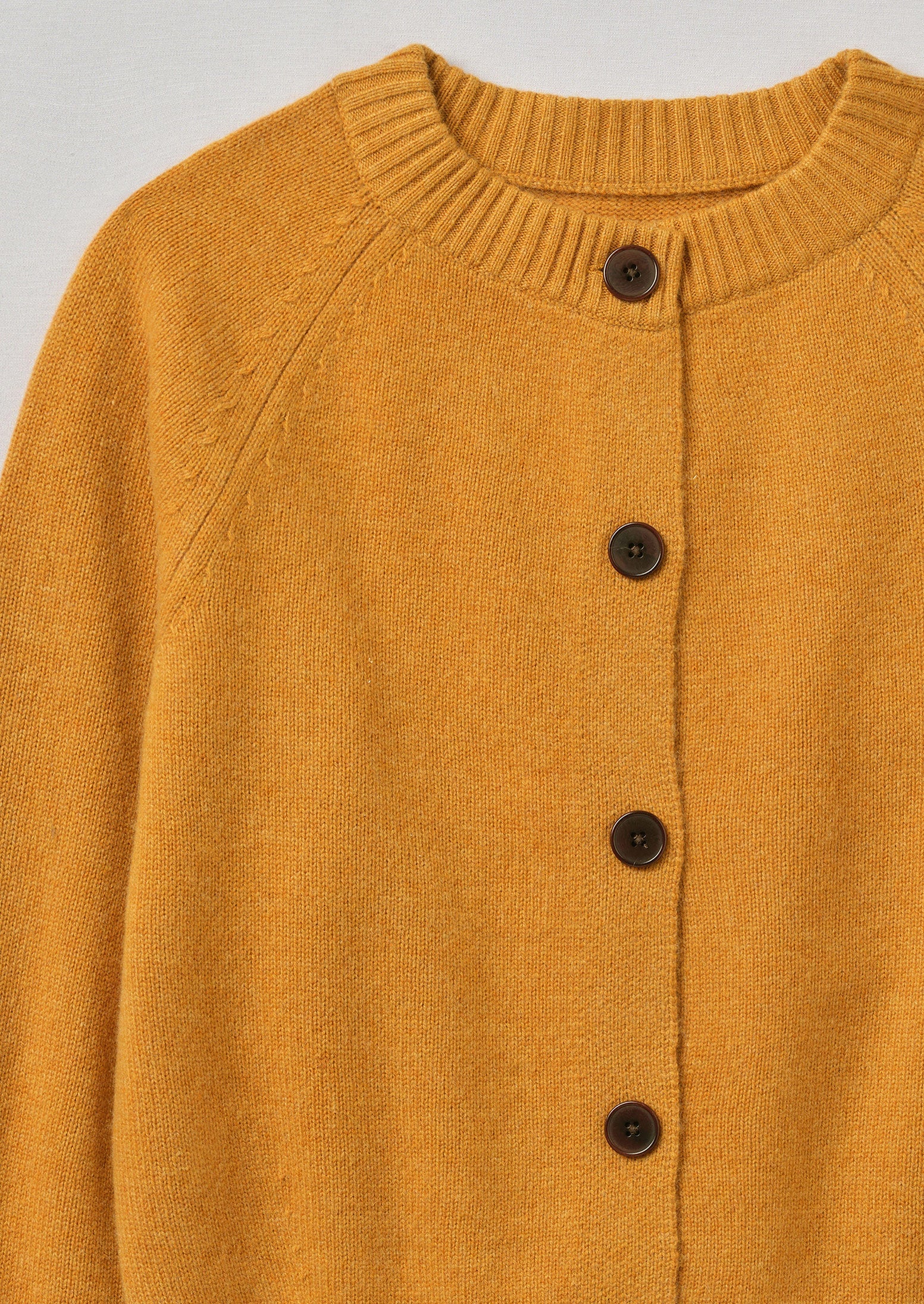 Eden Wool Cashmere Raglan Cardigan | Ginger Melange - Image 2