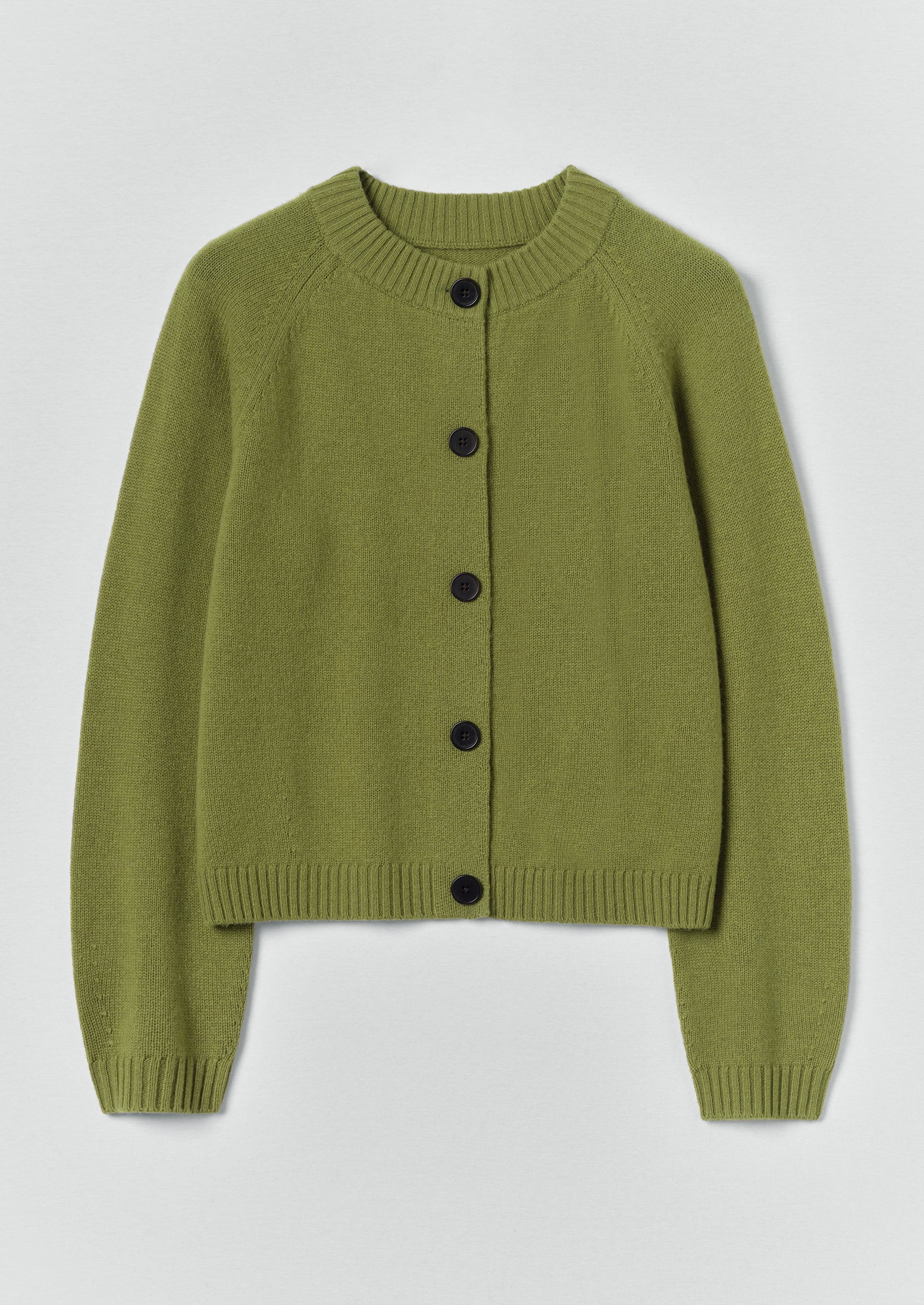 Eden Wool Cashmere Raglan Cardigan | Soft Green - Image 5